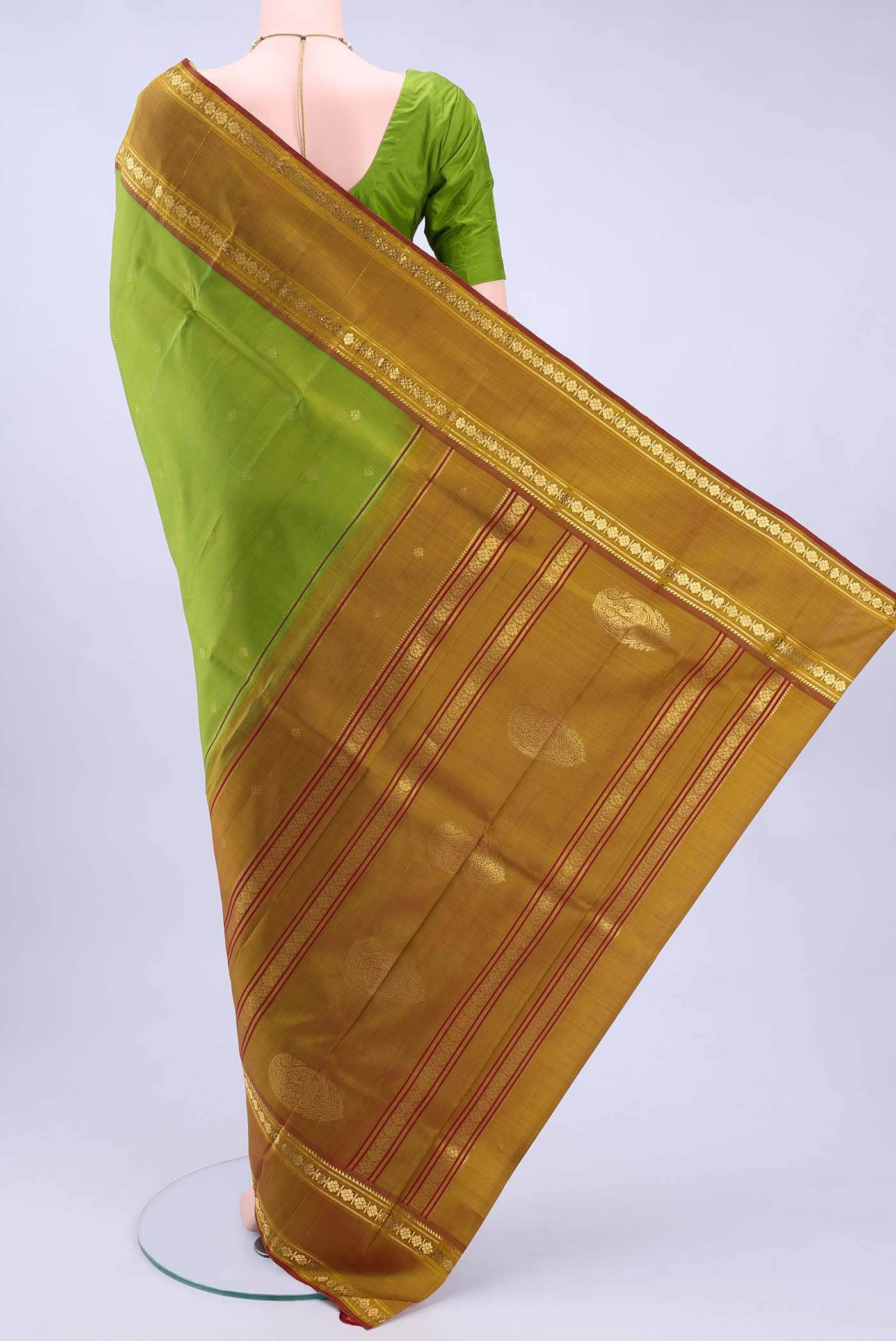 Light Green Kanchipuram Silk Saree