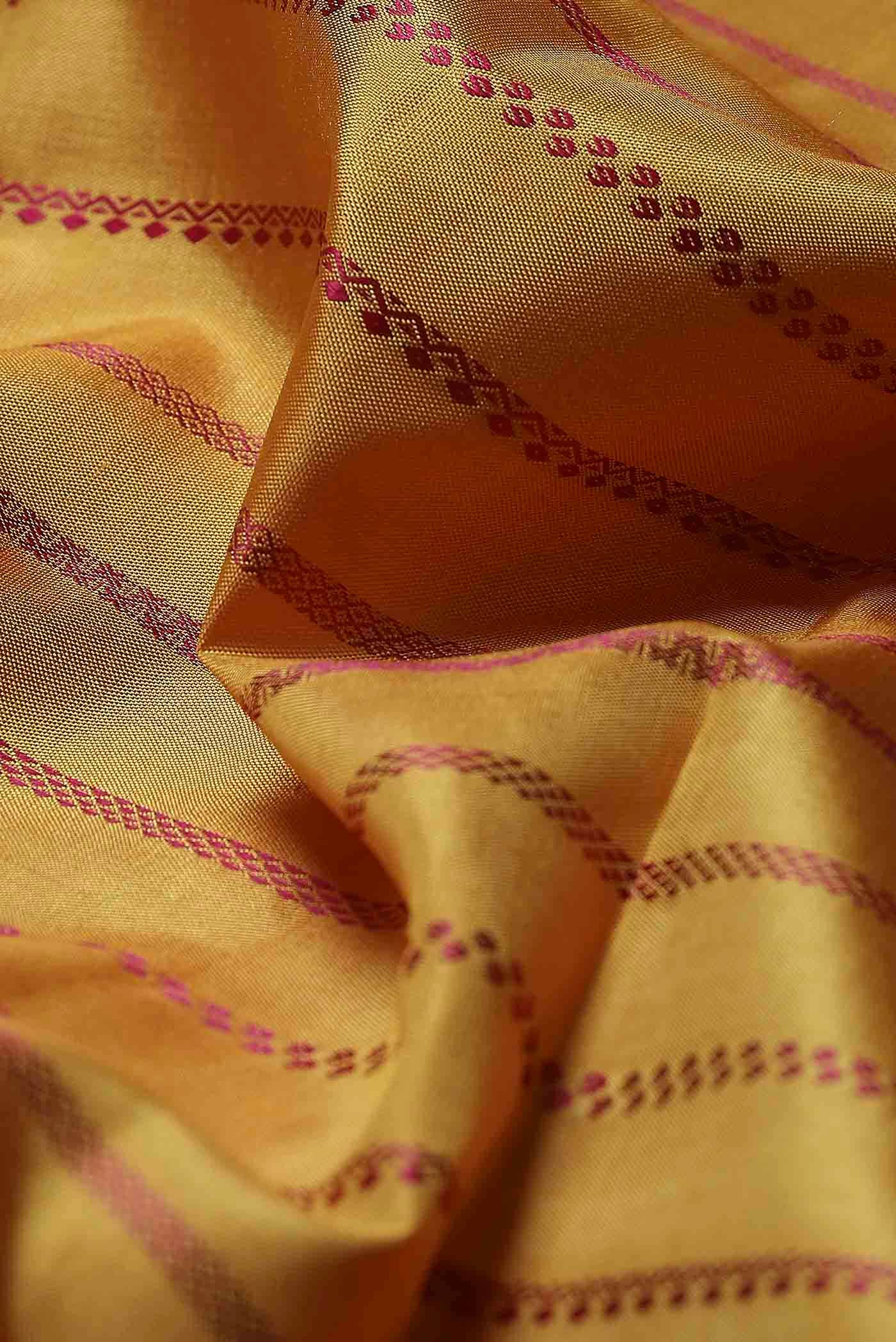 Yellow Kanchipuram Silk Saree