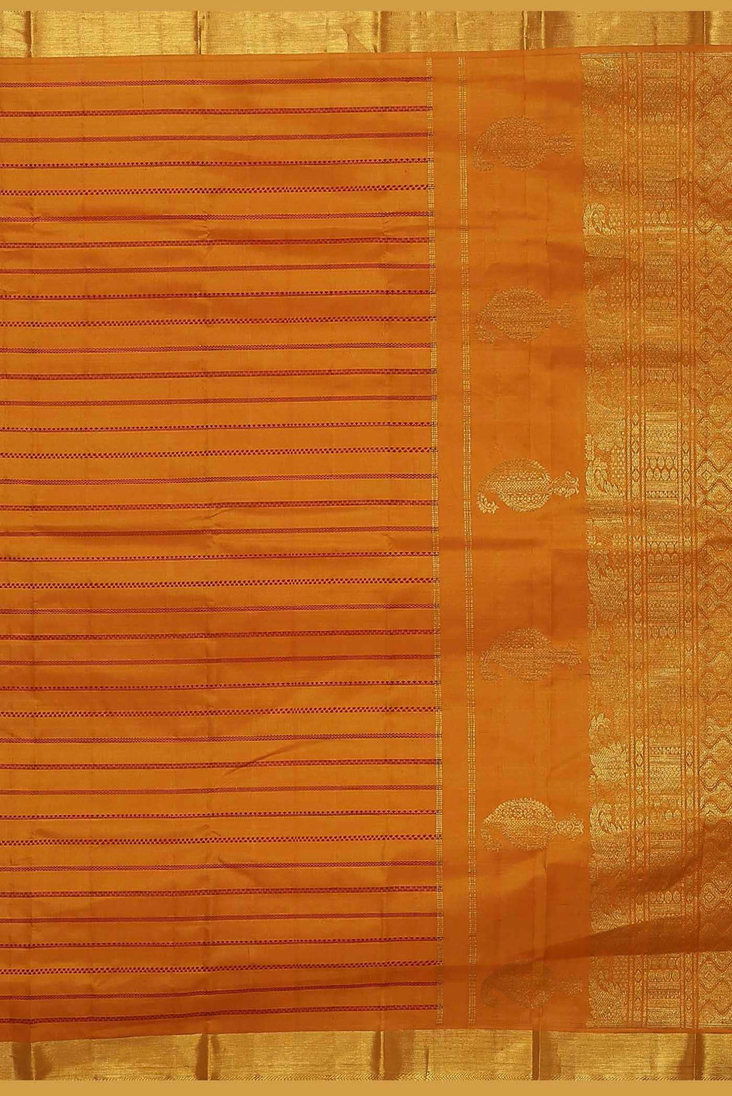 Yellow Kanchipuram Silk Saree