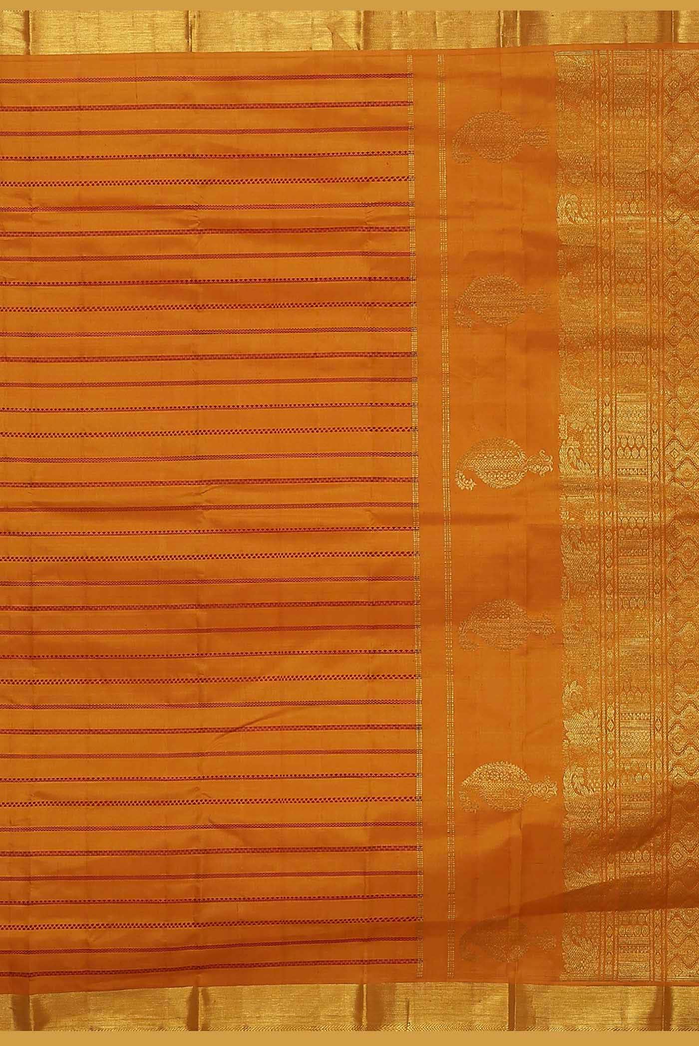 Yellow Kanchipuram Silk Saree