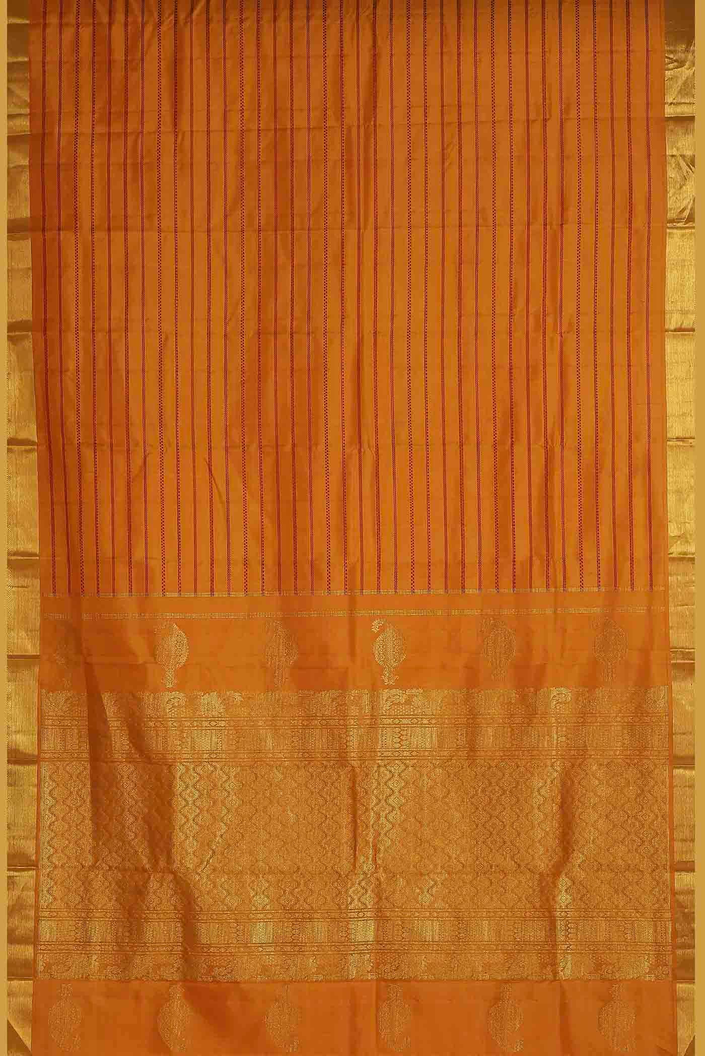 Yellow Kanchipuram Silk Saree