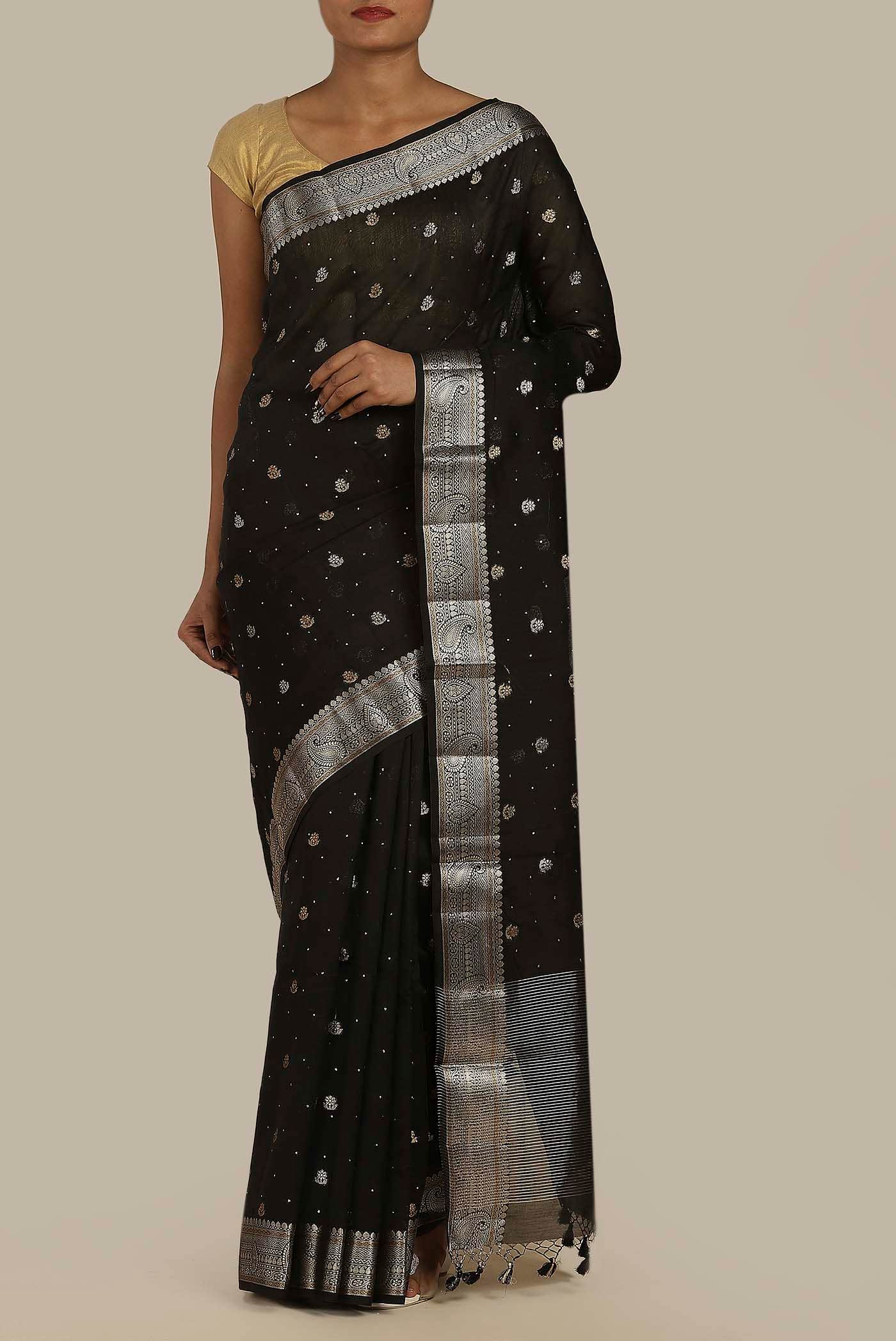 Black Chiffon Saree