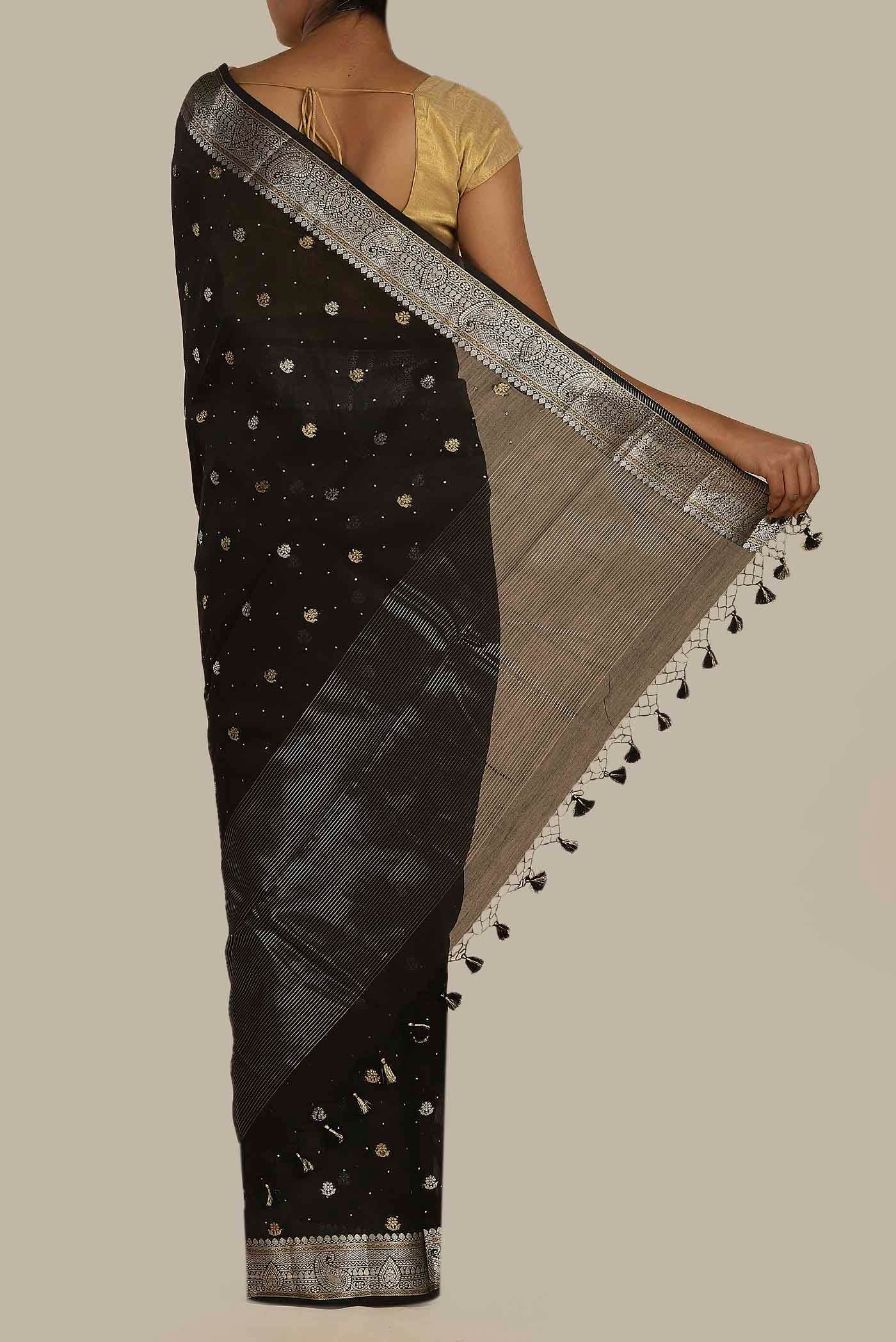 Black Chiffon Saree
