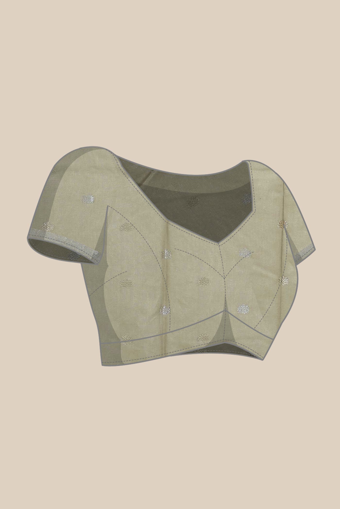 Beige Chiffon Saree