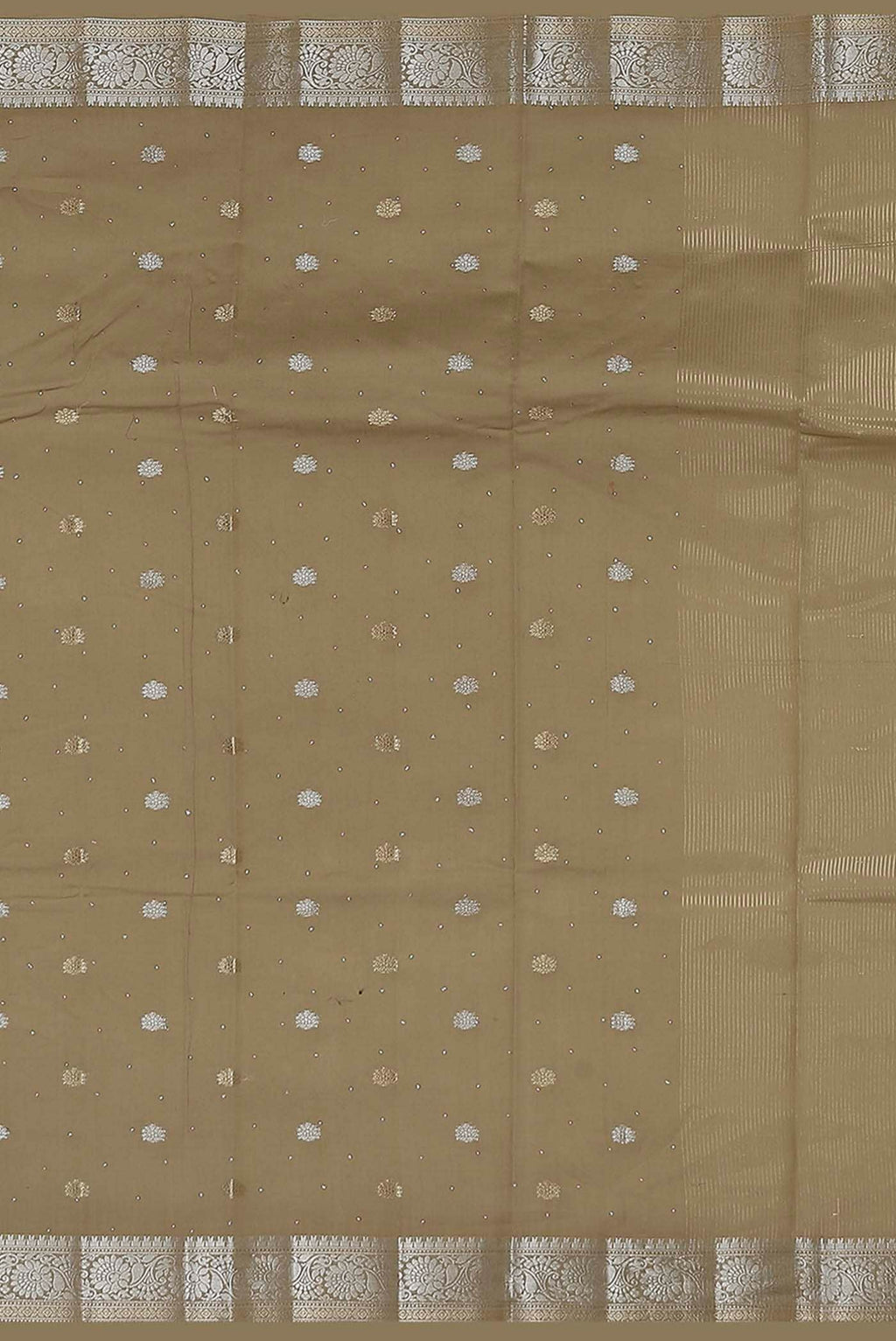 Beige Chiffon Saree