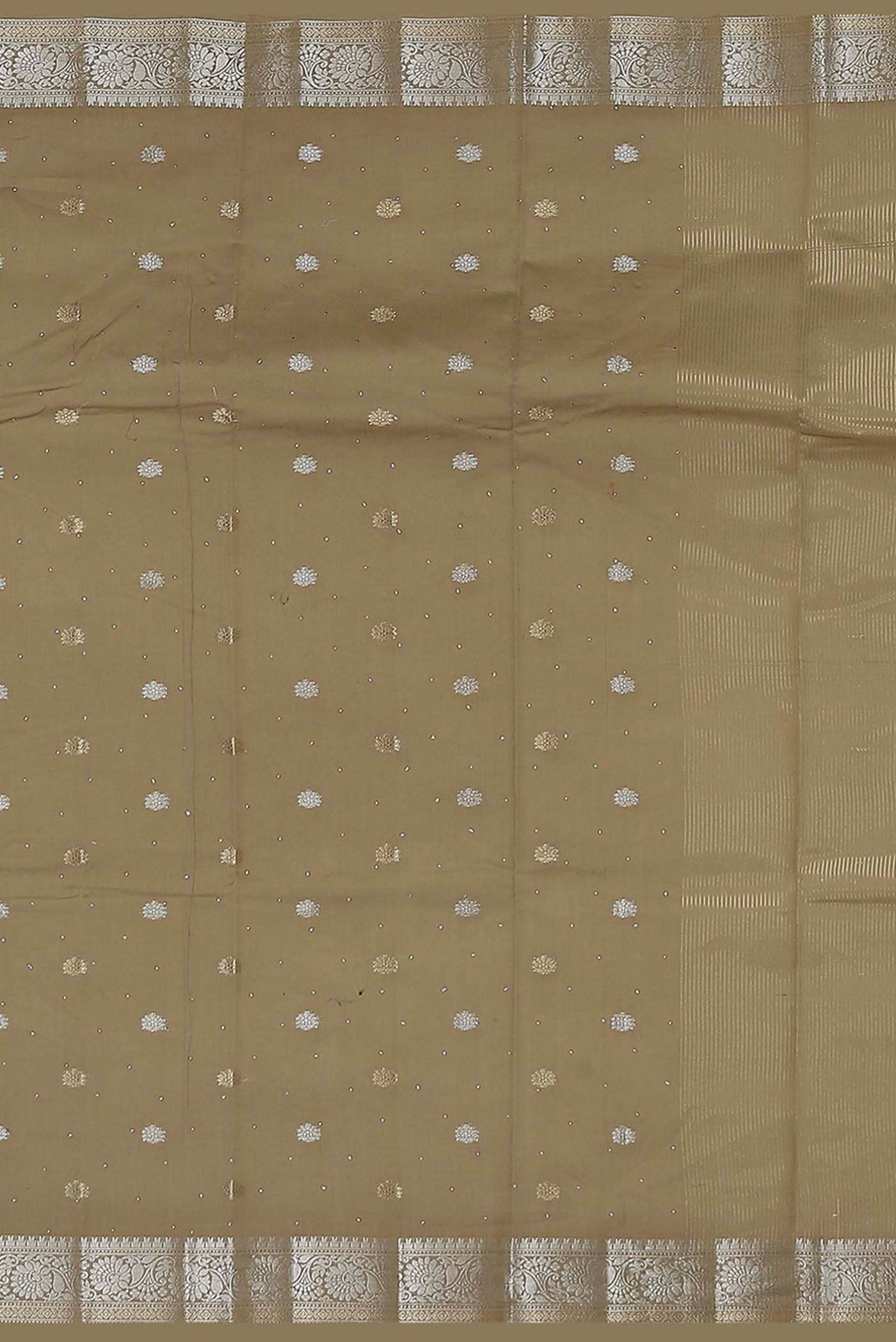 Beige Chiffon Saree