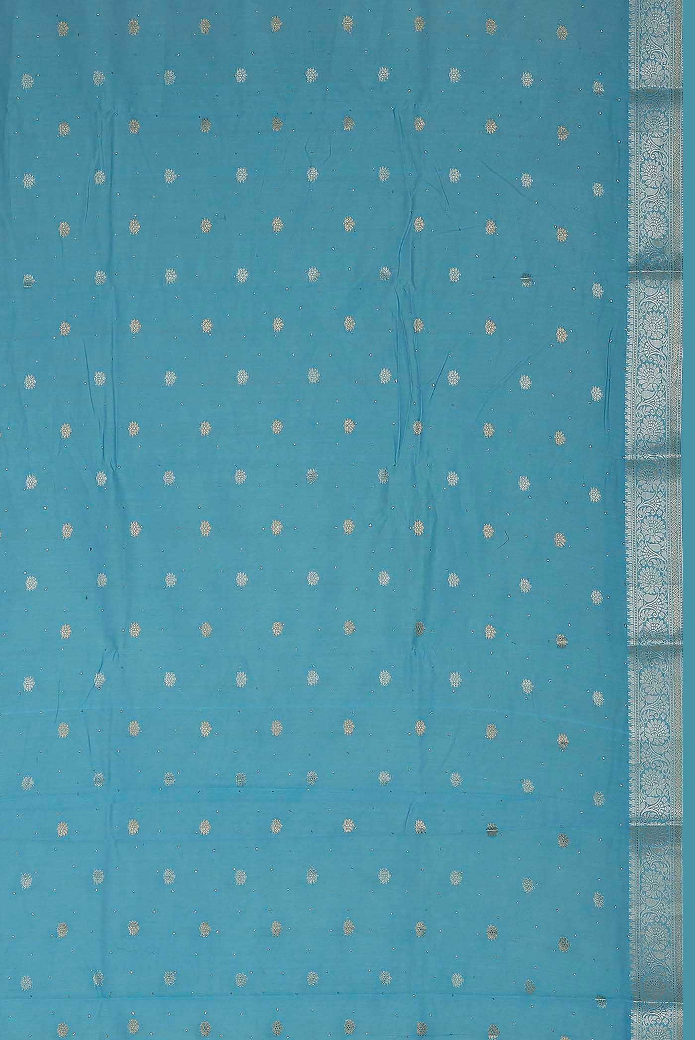 Blue Chiffon Saree