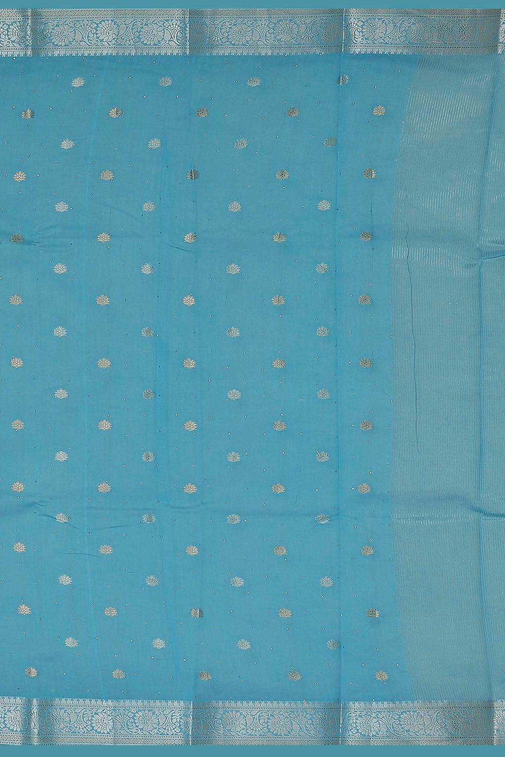 Blue Chiffon Saree