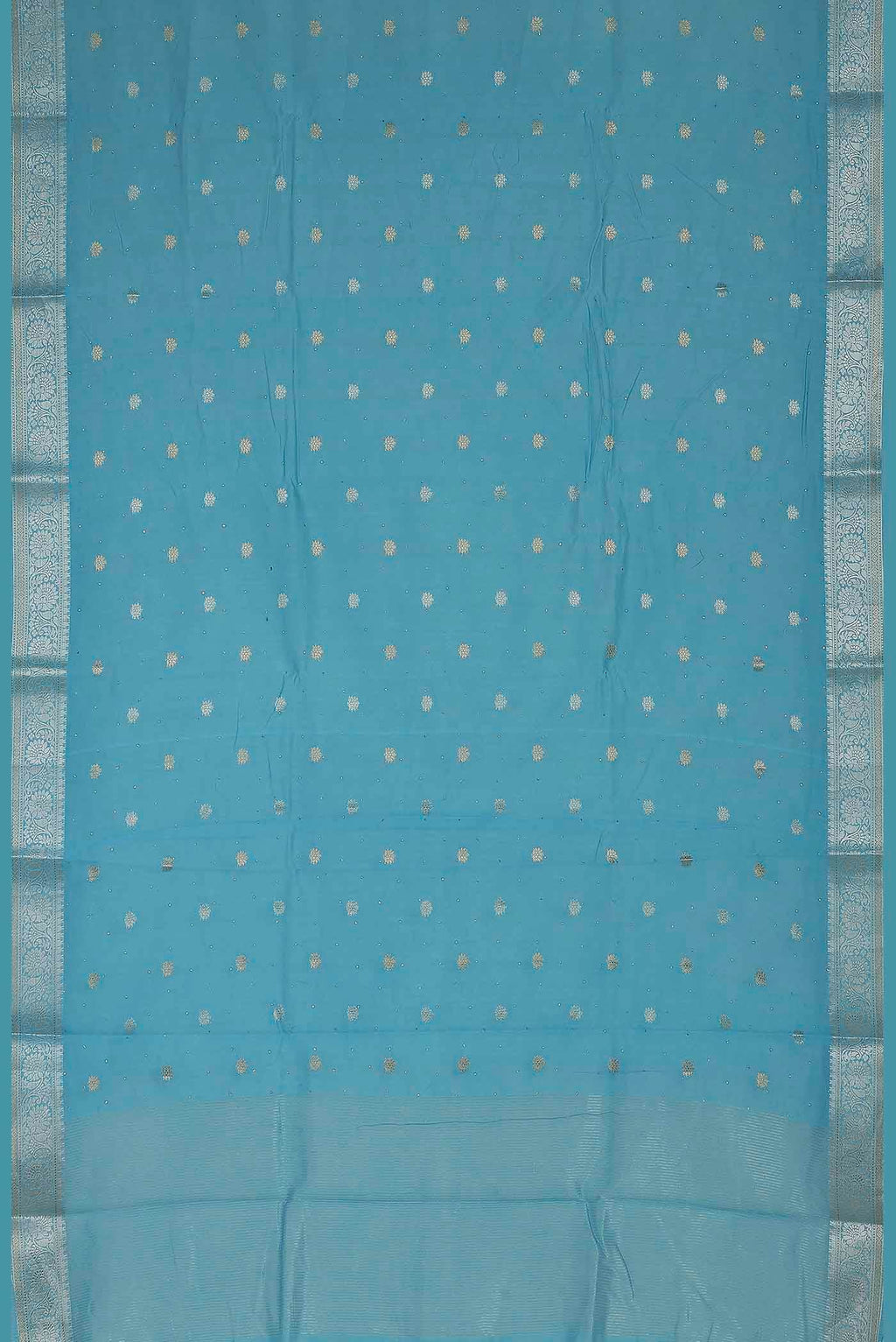 Blue Chiffon Saree
