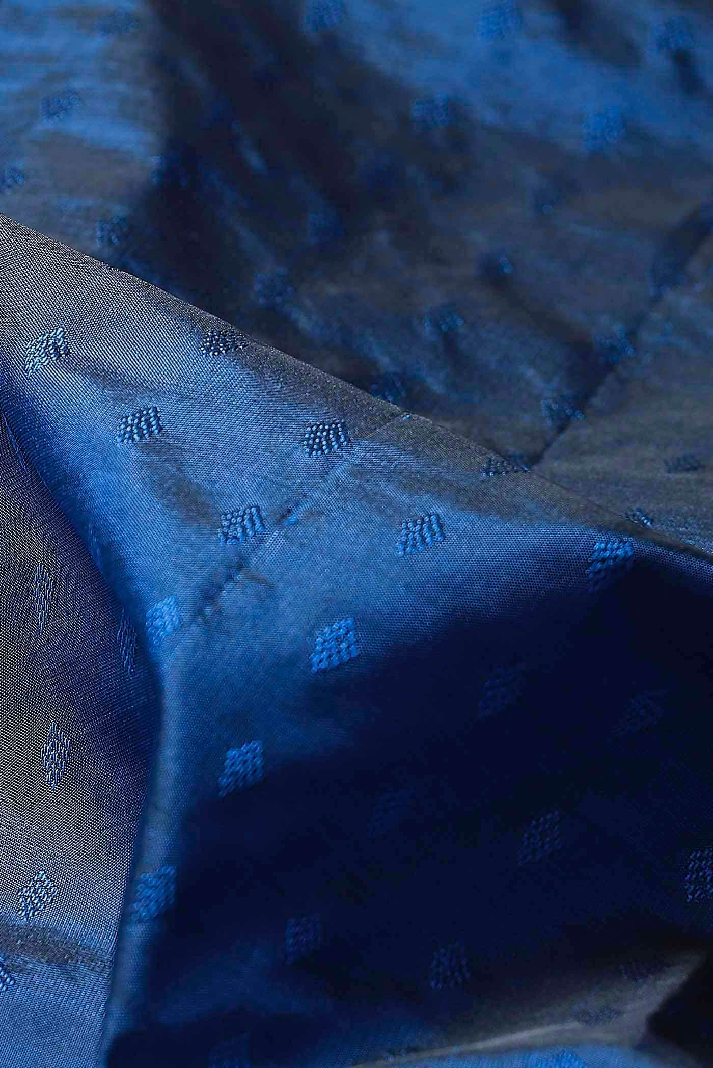 Blue Blended Bangalore Silk Saree