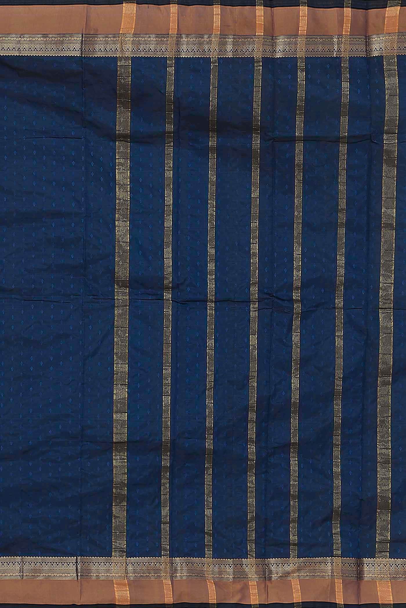 Blue Blended Bangalore Silk Saree