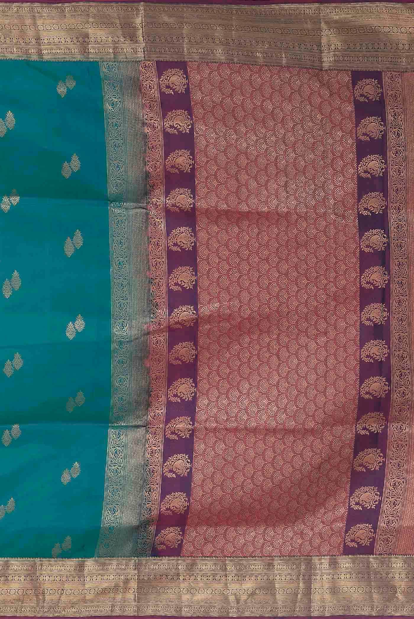 Blue Kanchipuram Silk Saree