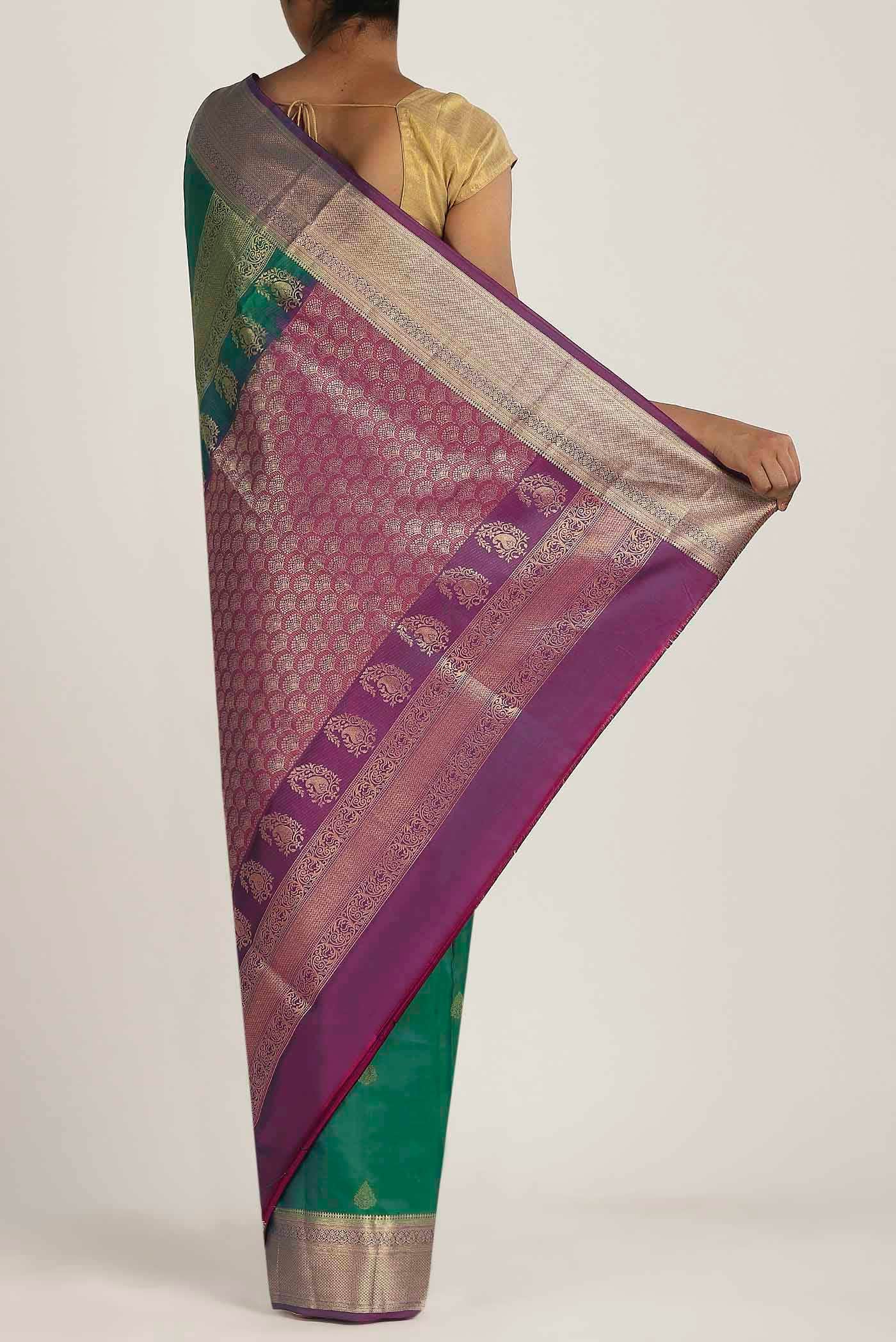 Blue Kanchipuram Silk Saree