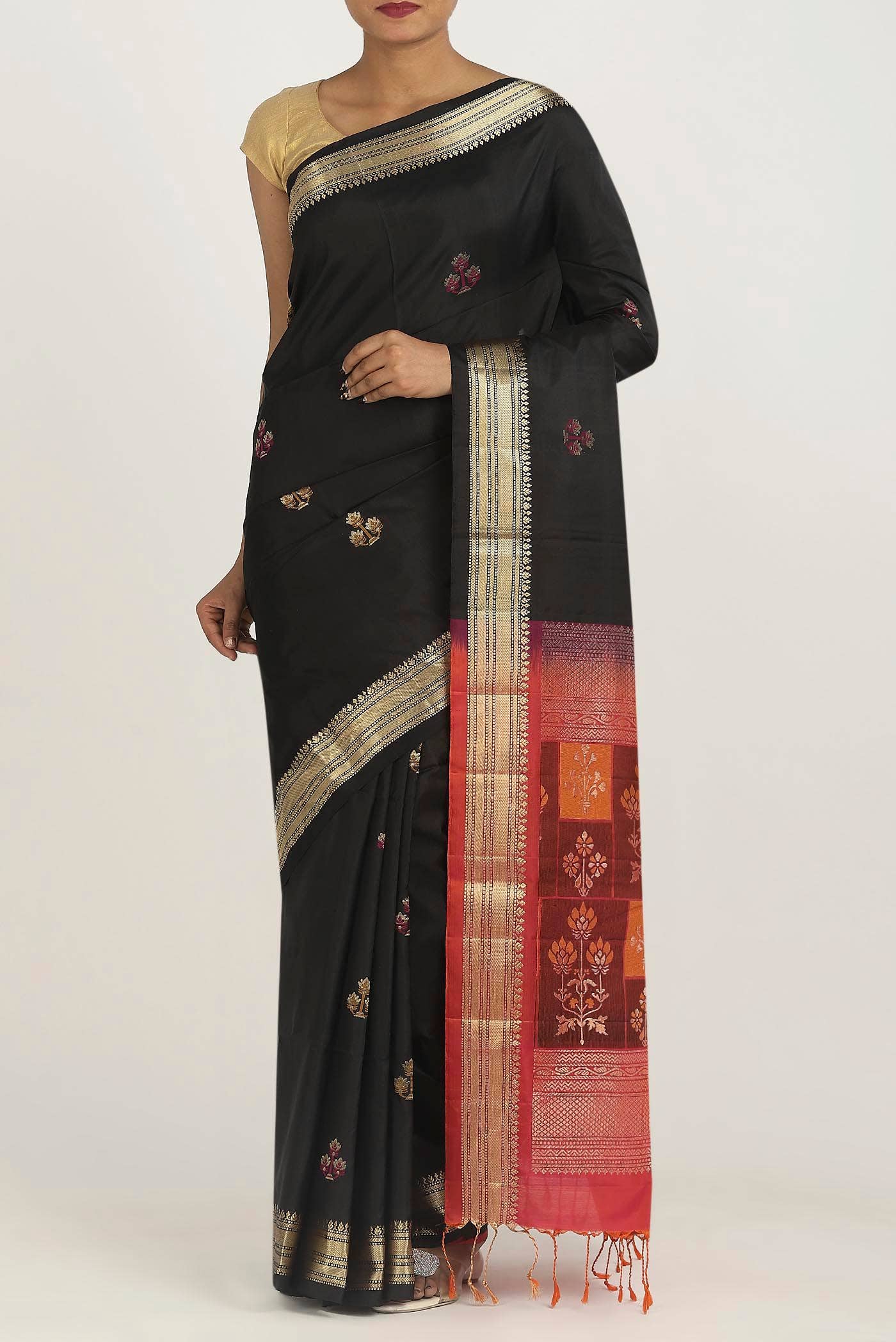 Black Soft Silk Saree