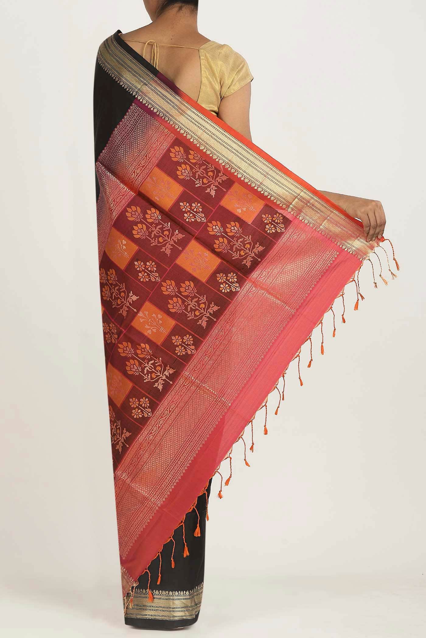 Black Soft Silk Saree
