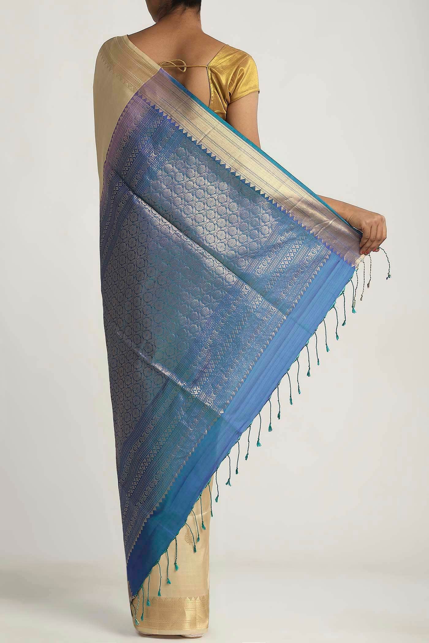 Cream Soft Silk Saree