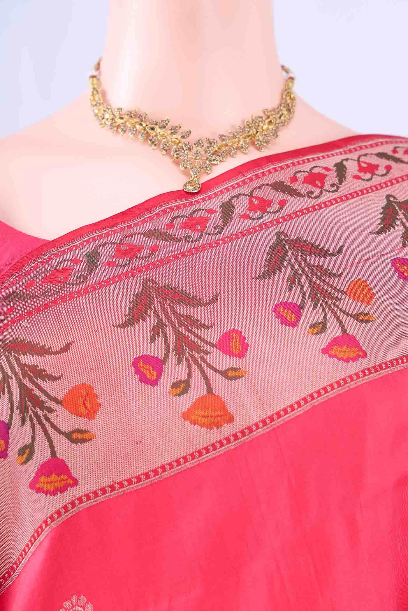 Imperial Pink Banarasi Silk Saree
