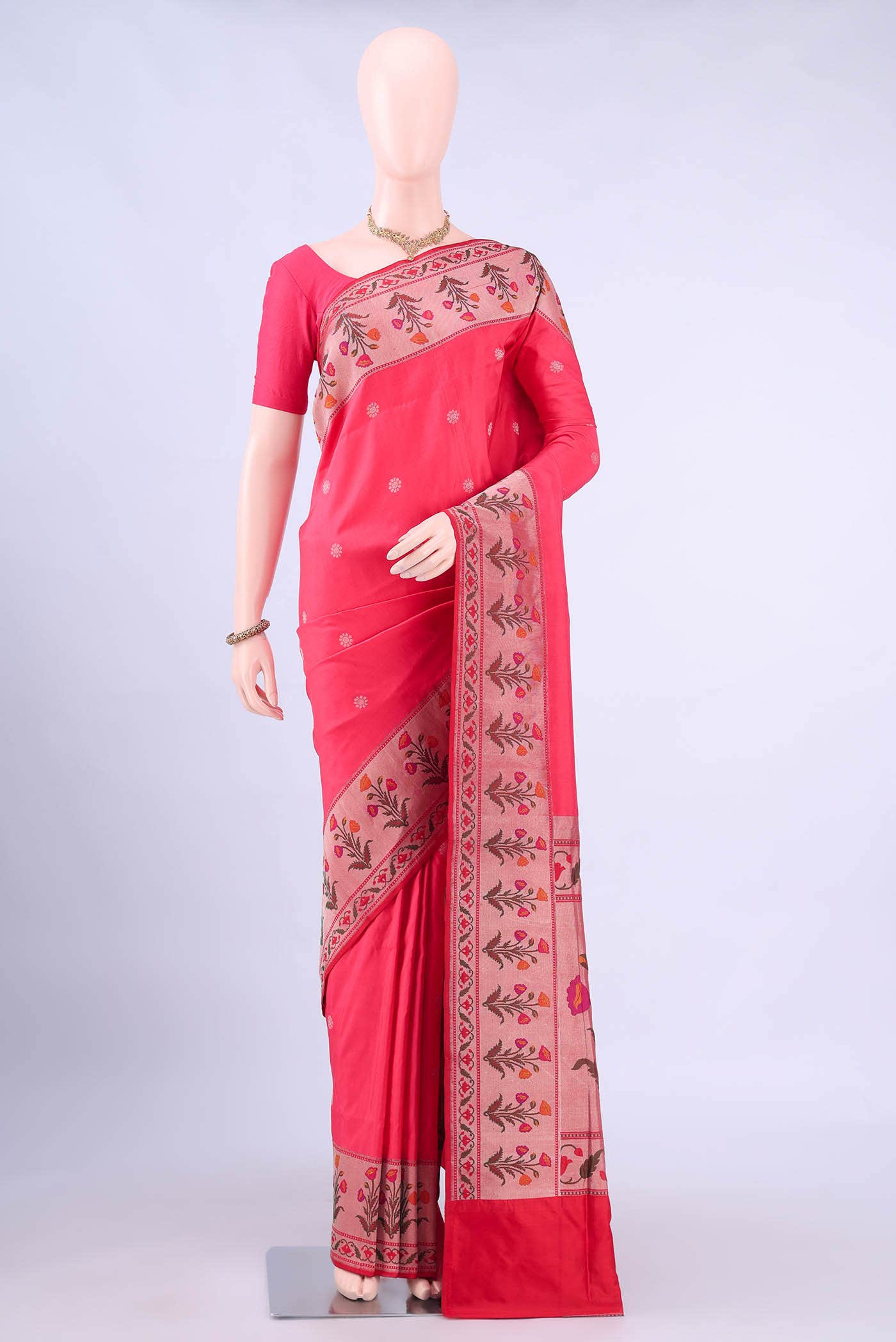 Imperial Pink Banarasi Silk Saree