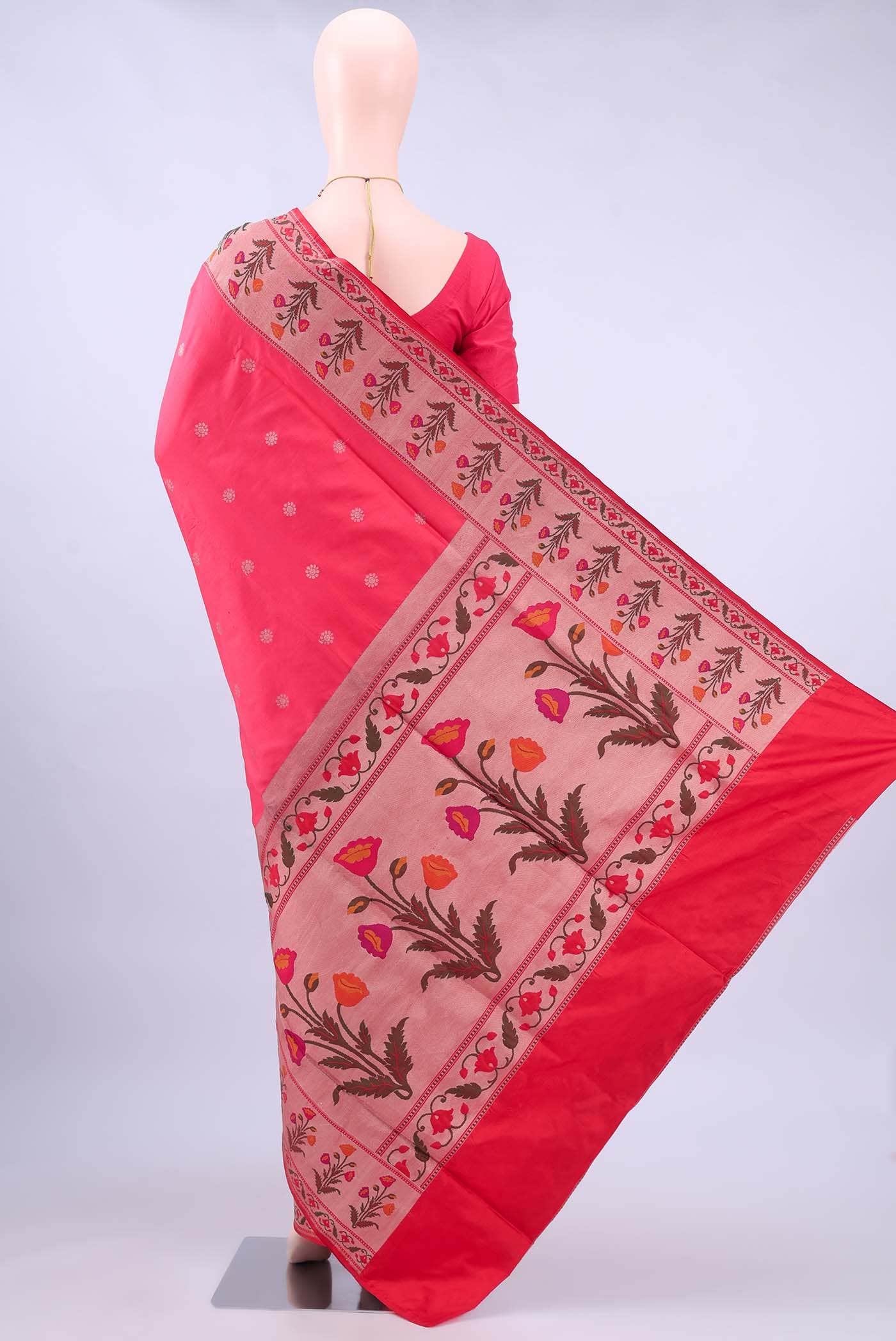 Imperial Pink Banarasi Silk Saree