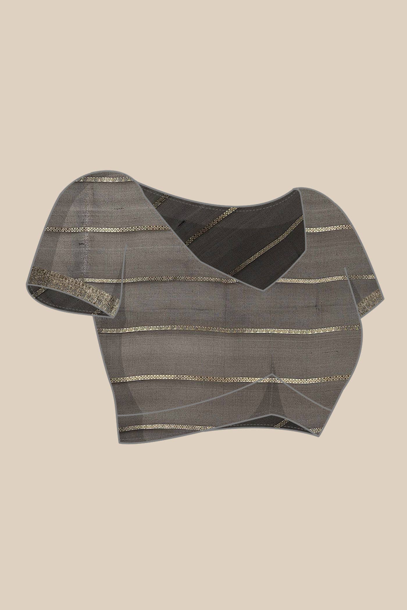 Black Banarasi Kora Silk Saree