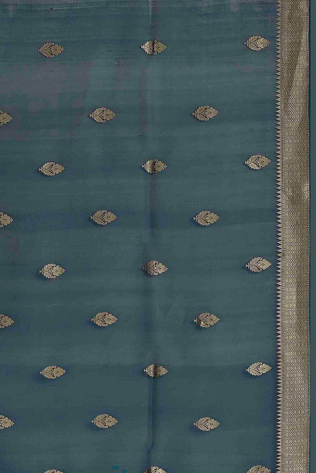 Blue Banarasi Kora Silk Saree