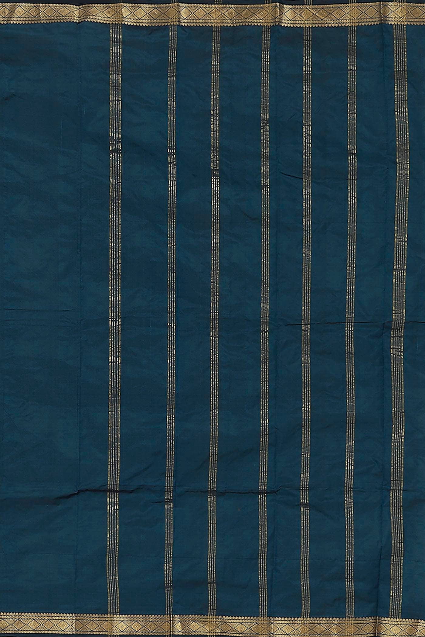 Blue Blended Bangalore Silk Saree
