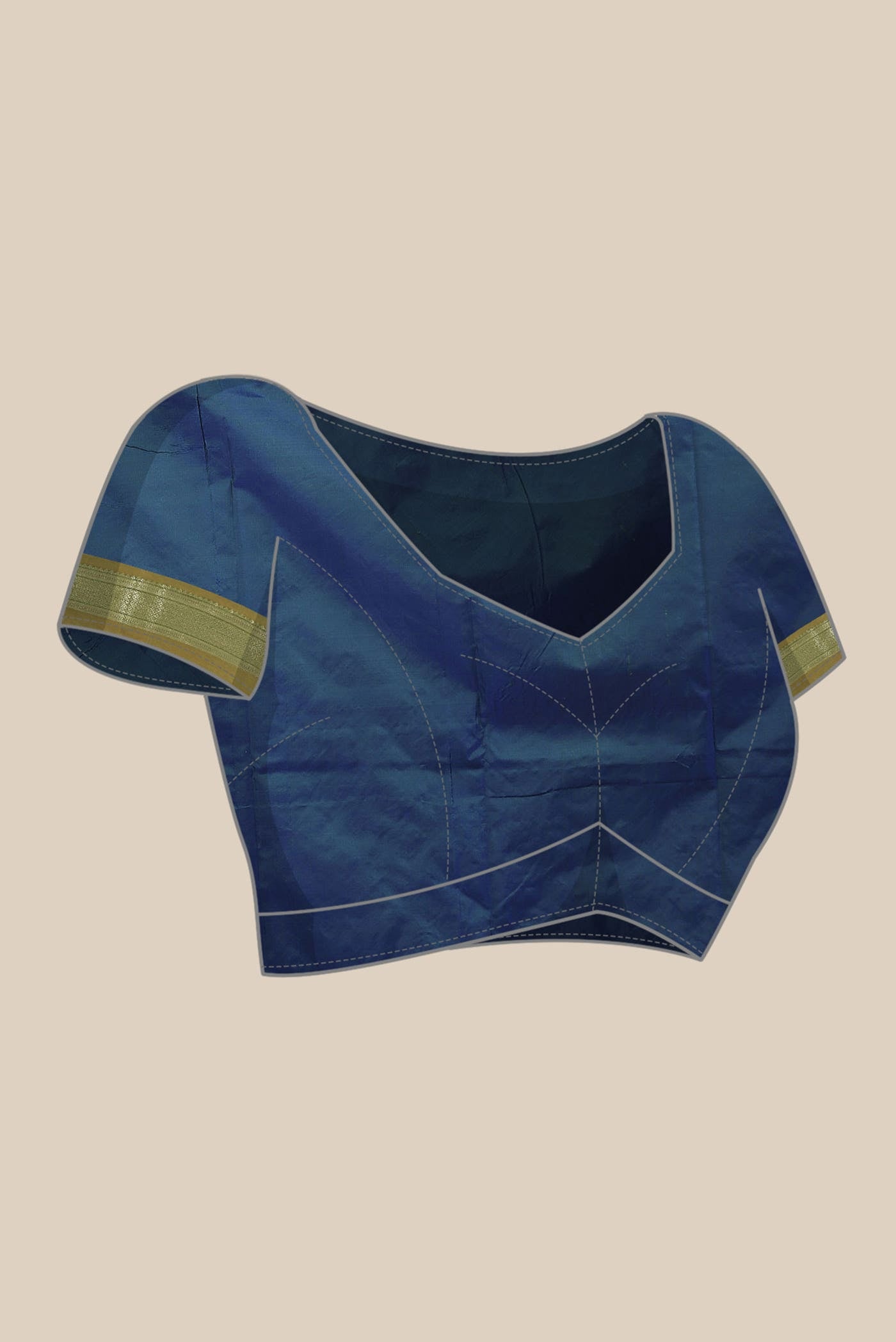 Blue Blended Bangalore Silk Saree