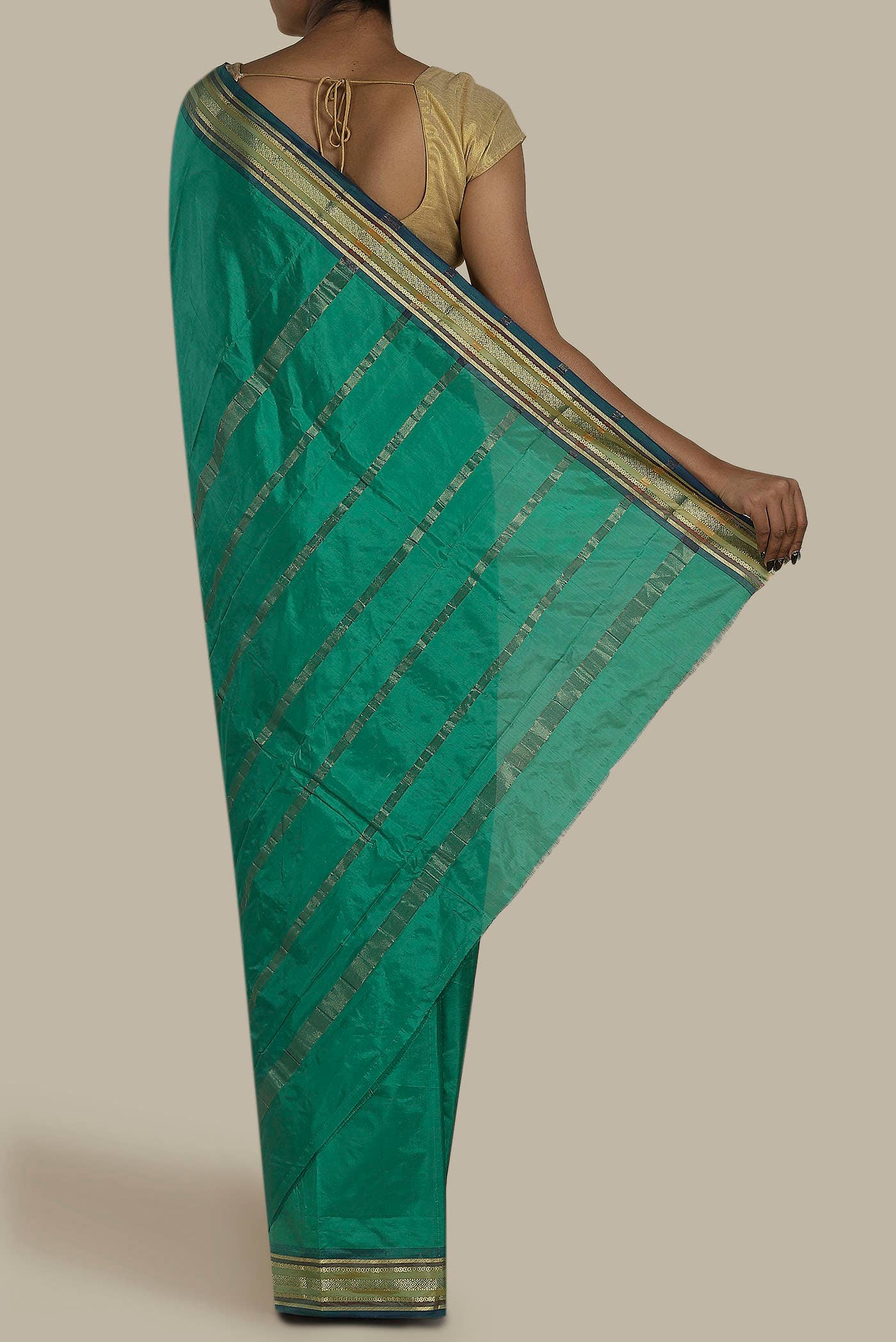 Green Blended Bangalore Silk Saree