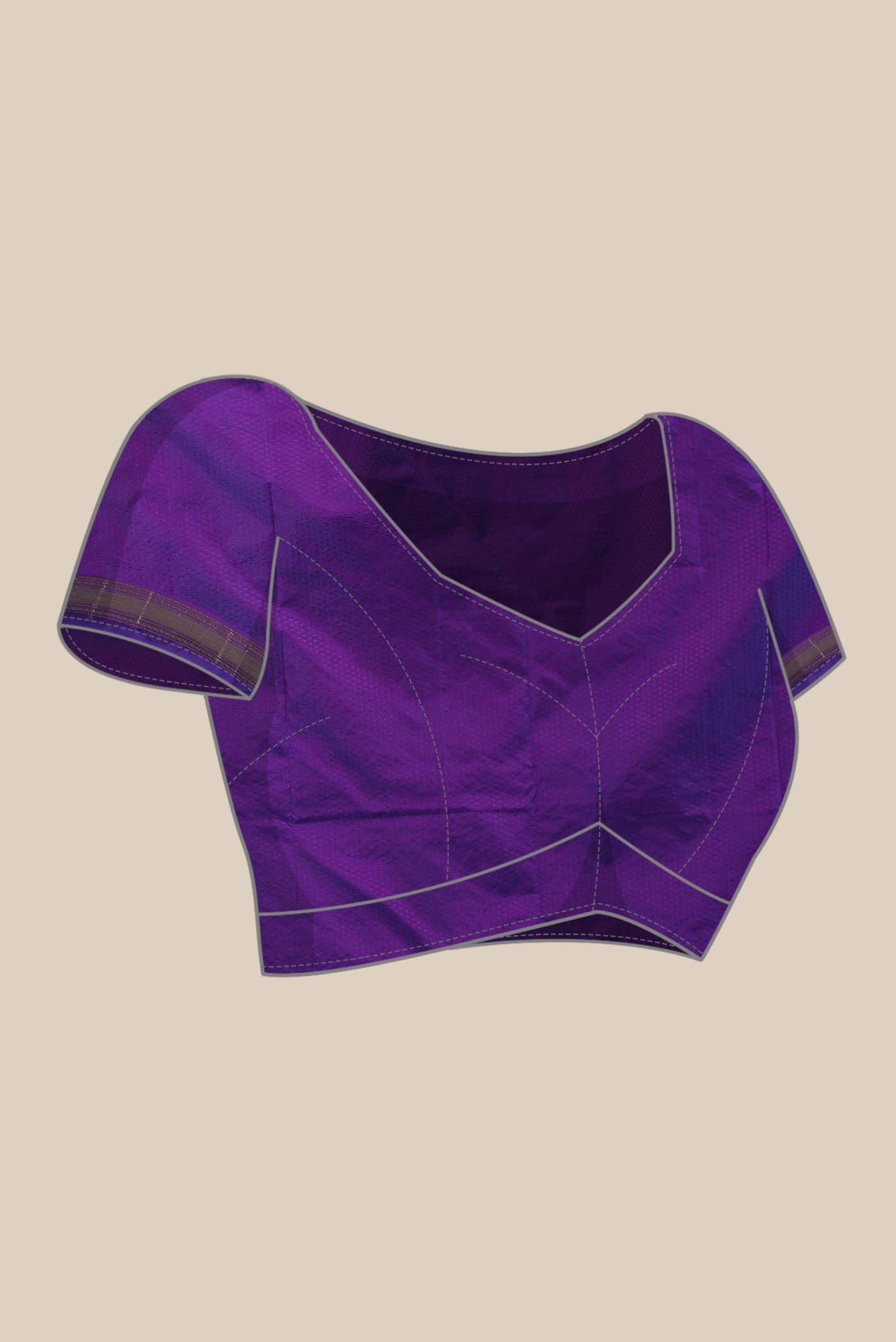 Purple Blended Bangalore Silk Saree