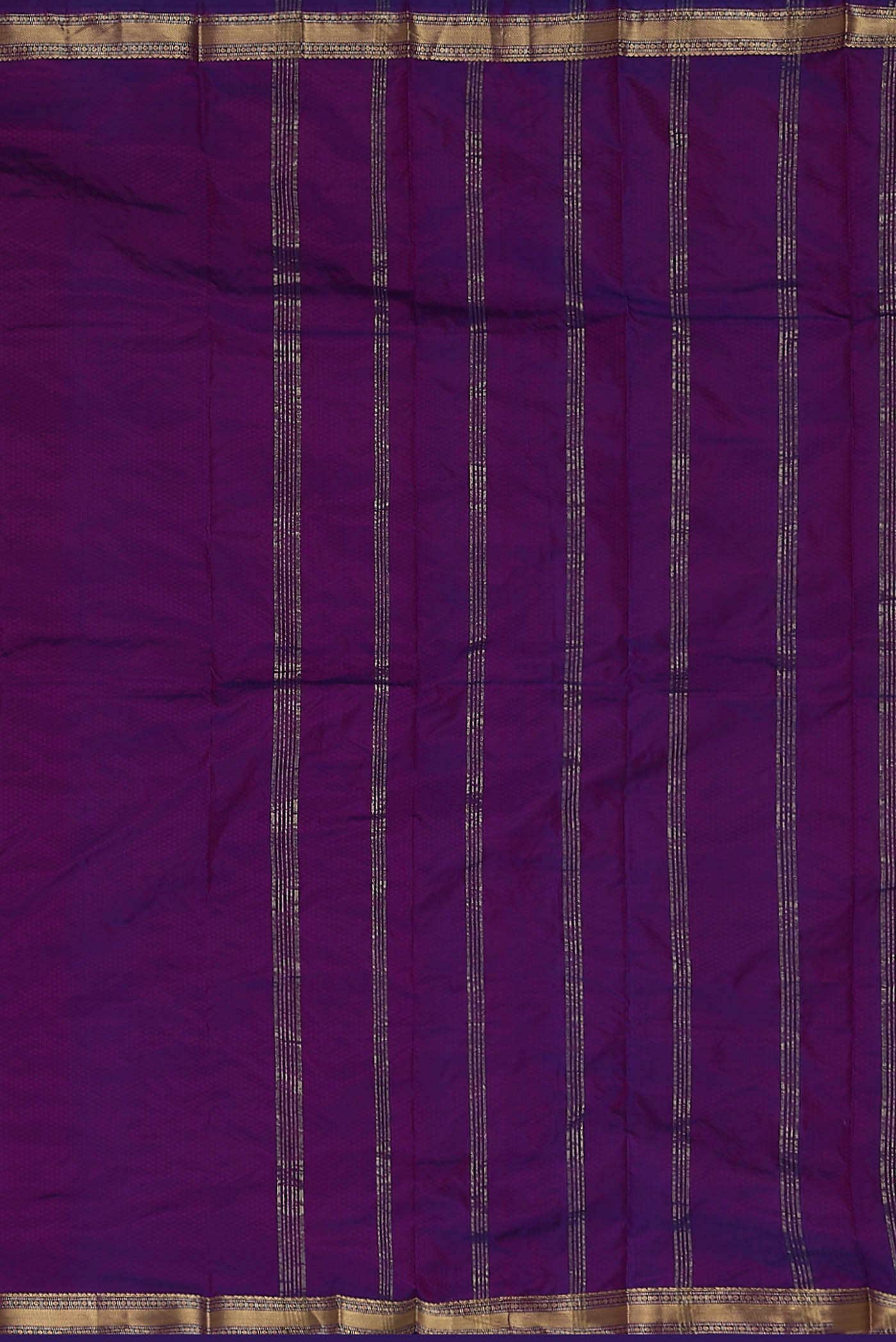 Purple Blended Bangalore Silk Saree