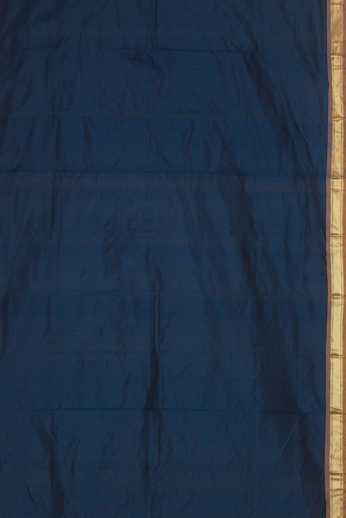 Blue Blended Bangalore Silk Saree