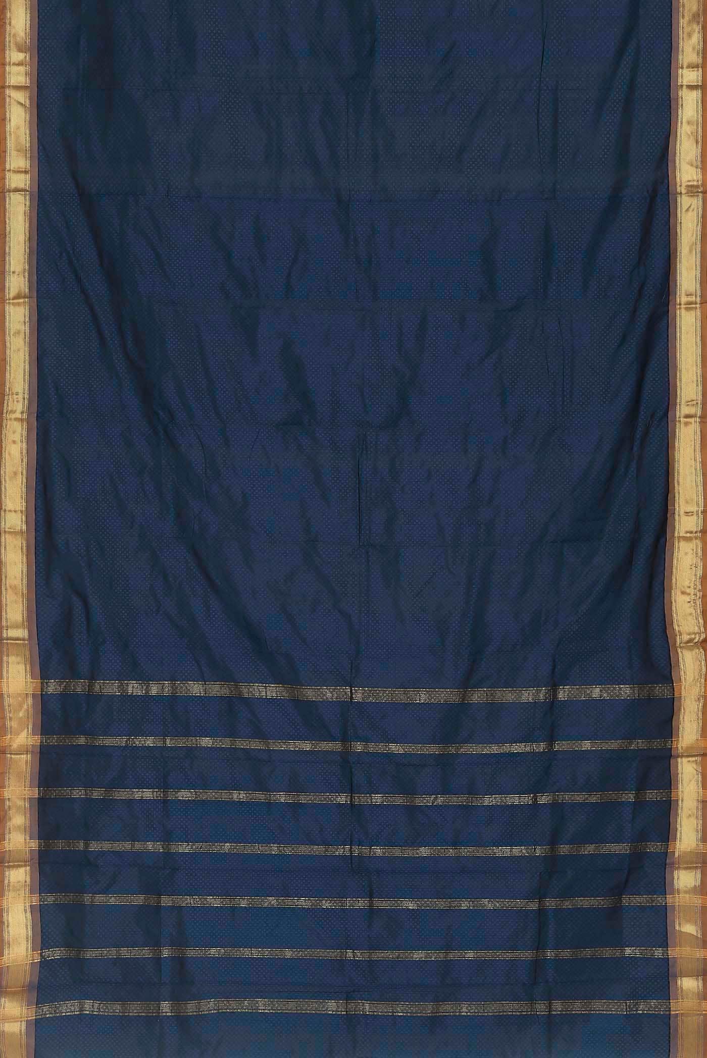 Blue Blended Bangalore Silk Saree