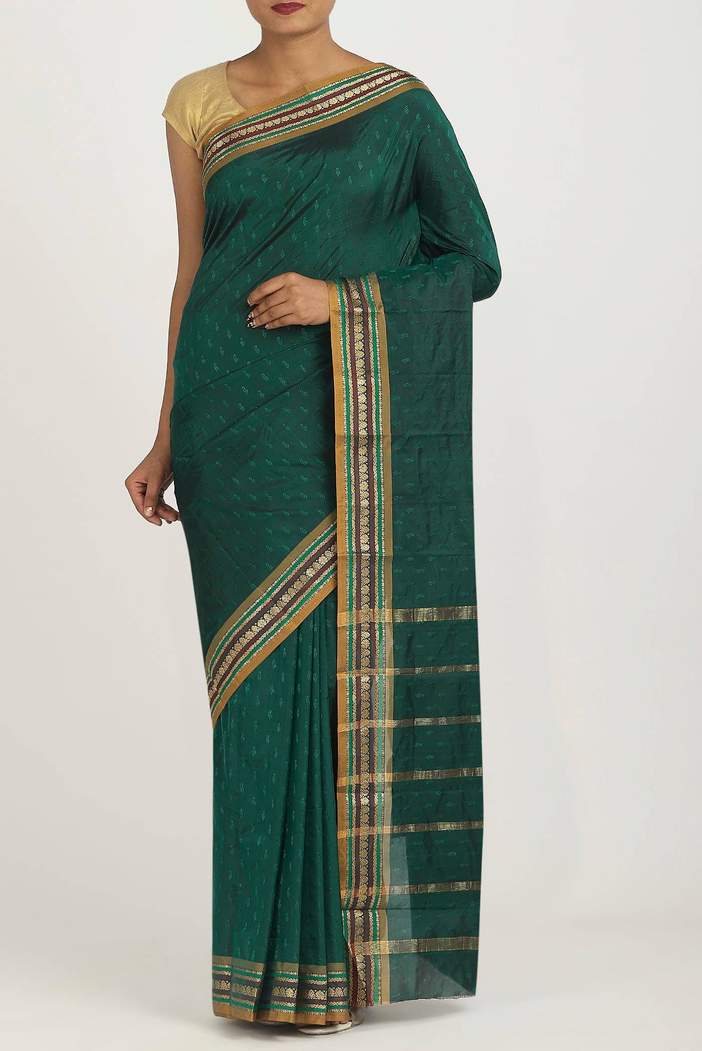 Green Blended Bangalore Silk Saree