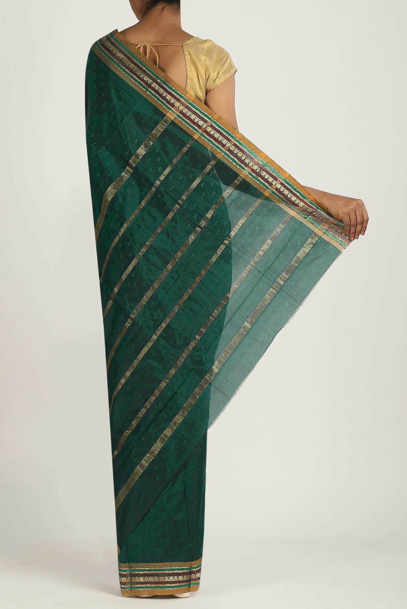 Green Blended Bangalore Silk Saree