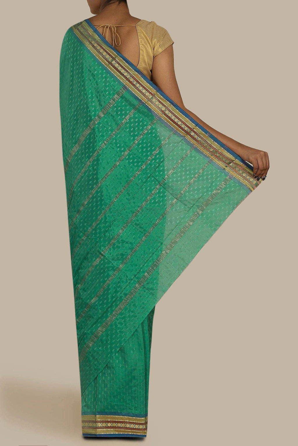 Green Blended Bangalore Silk Saree