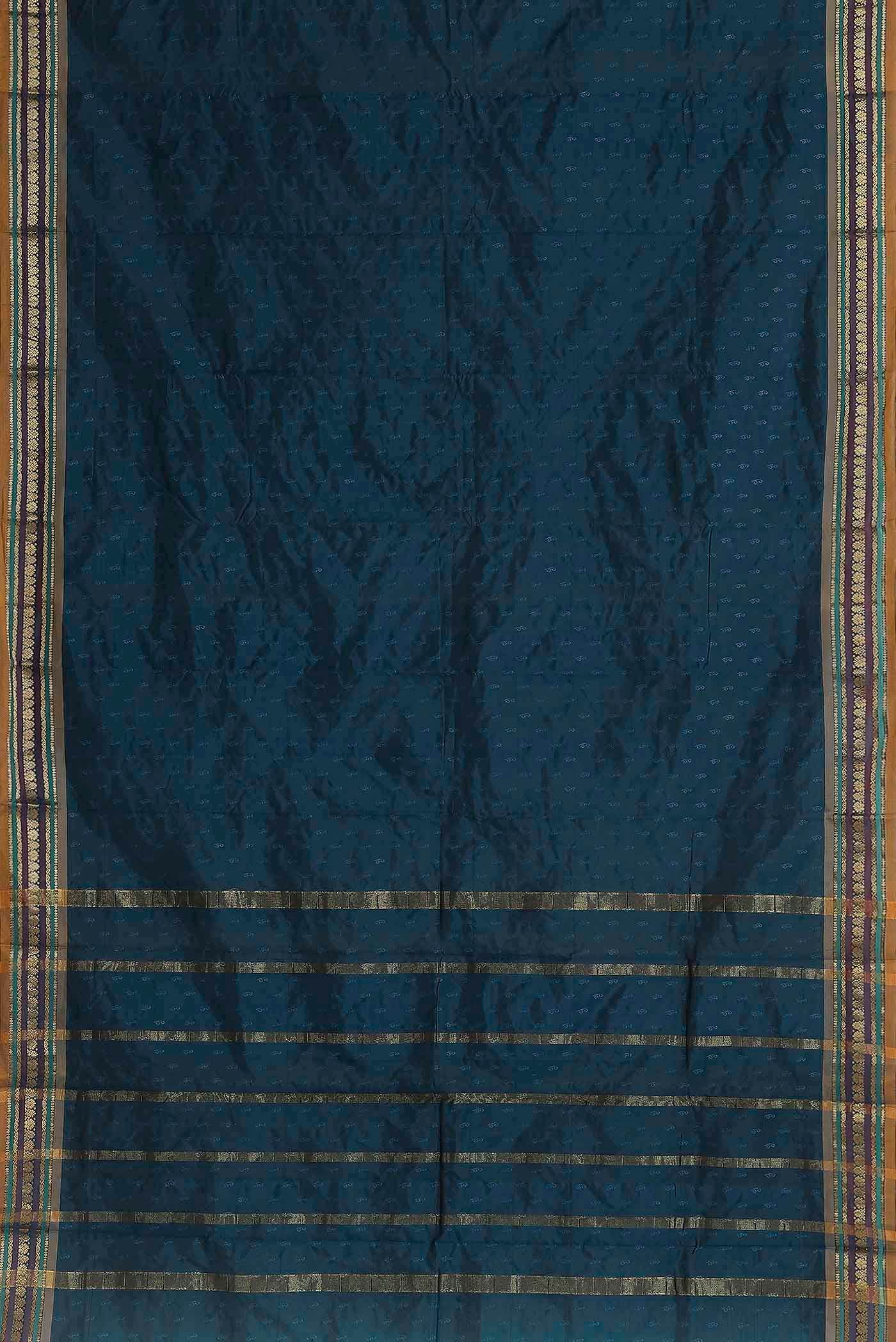 Blue Blended Bangalore Silk Saree