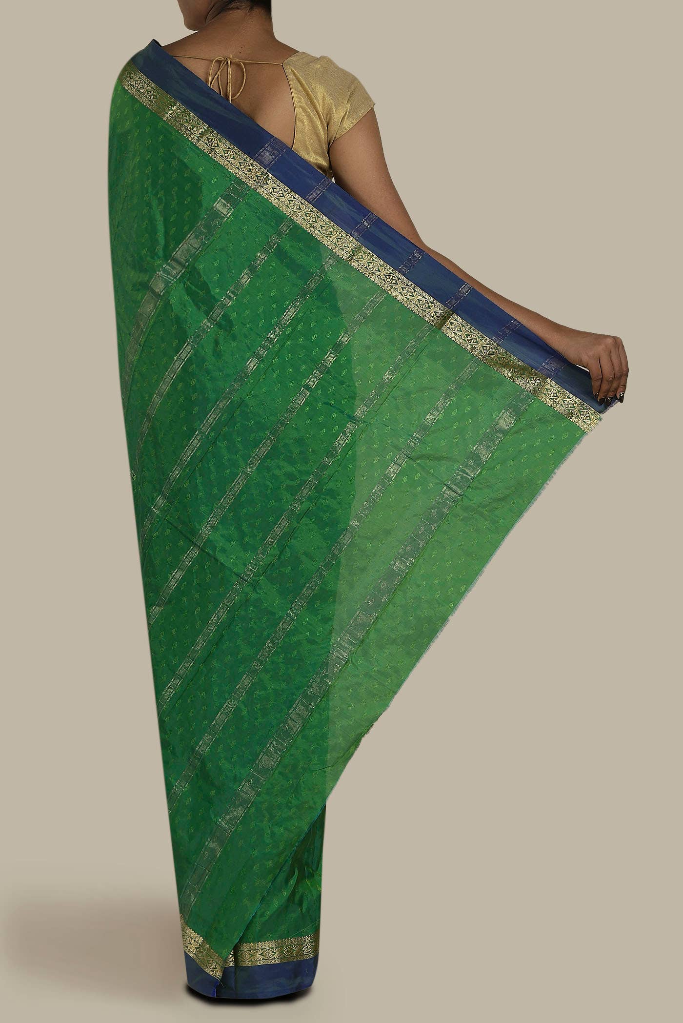 Green Blended Bangalore Silk Saree