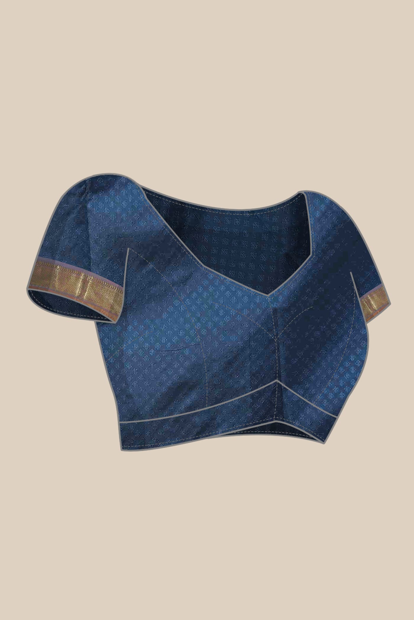 Blue Blended Bangalore Silk Saree