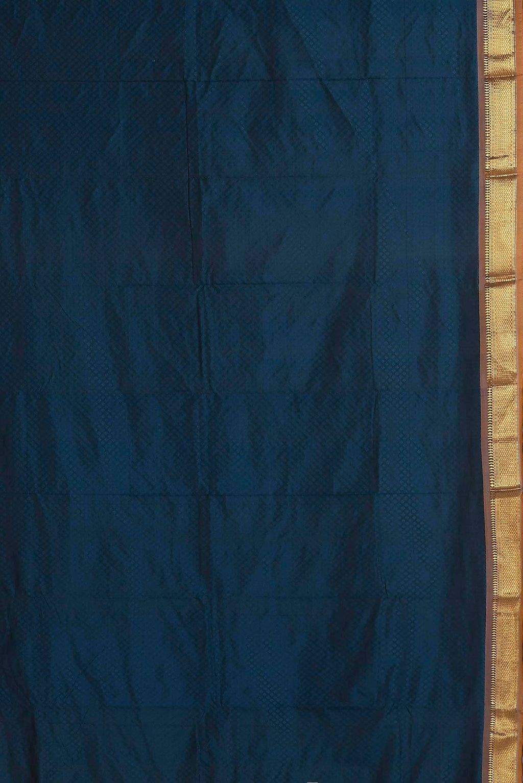 Blue Blended Bangalore Silk Saree
