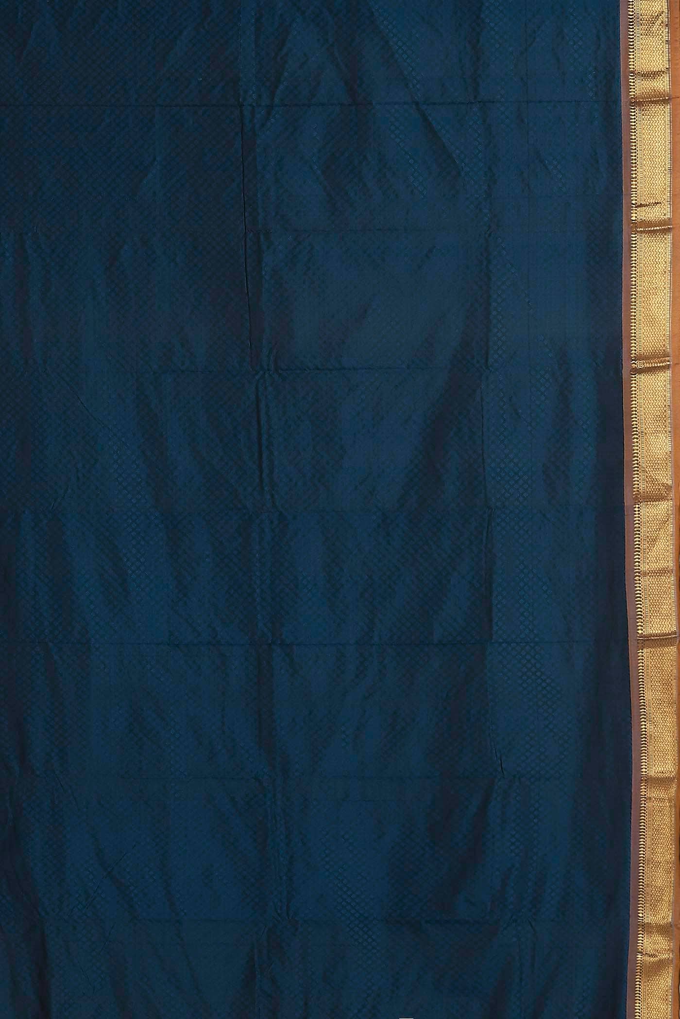 Blue Blended Bangalore Silk Saree