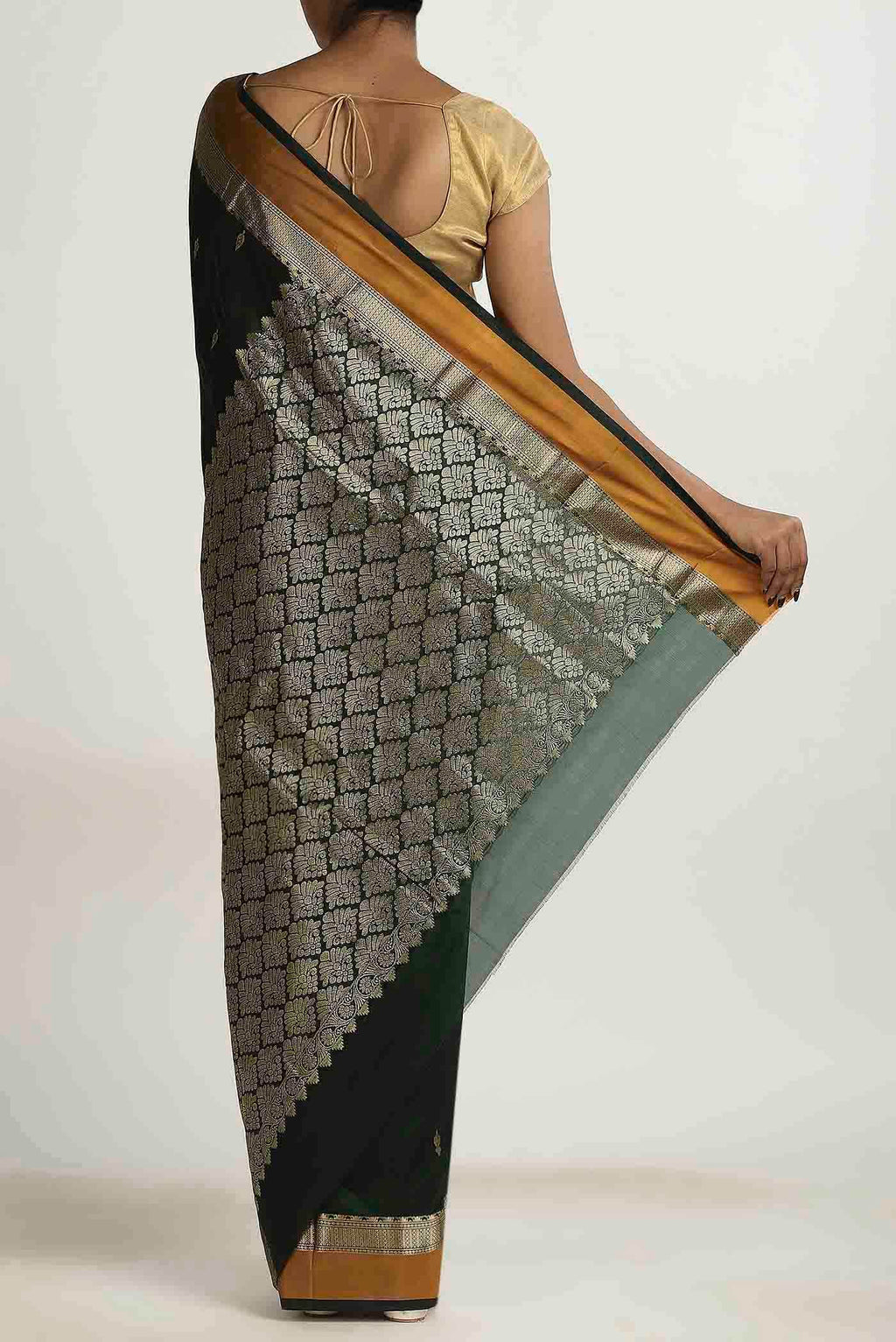 Green Blended Bangalore Silk Saree
