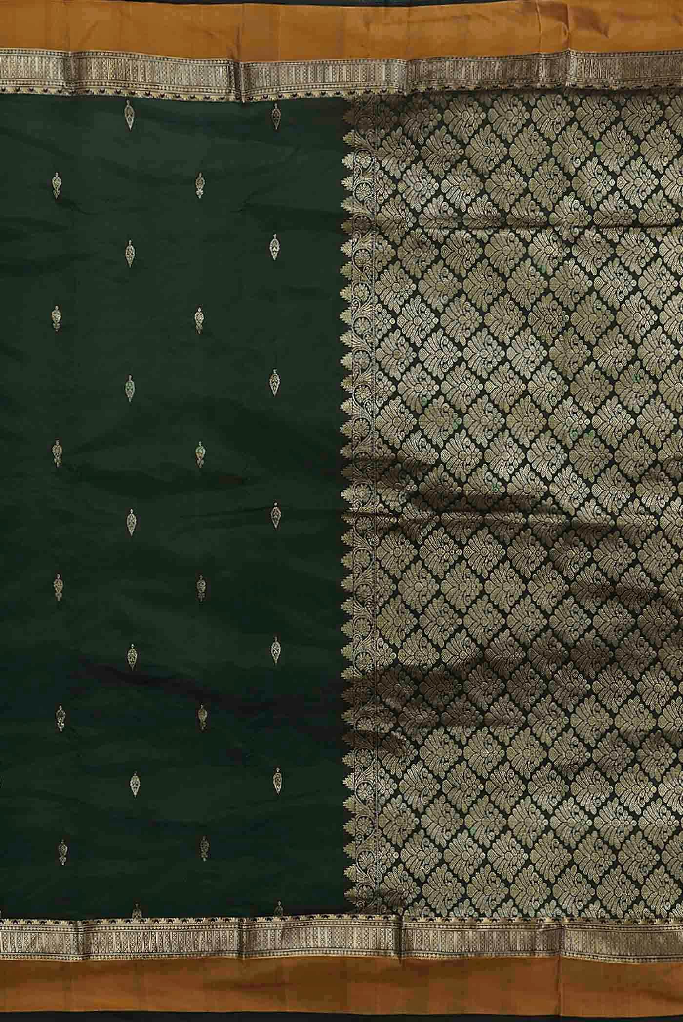 Green Blended Bangalore Silk Saree