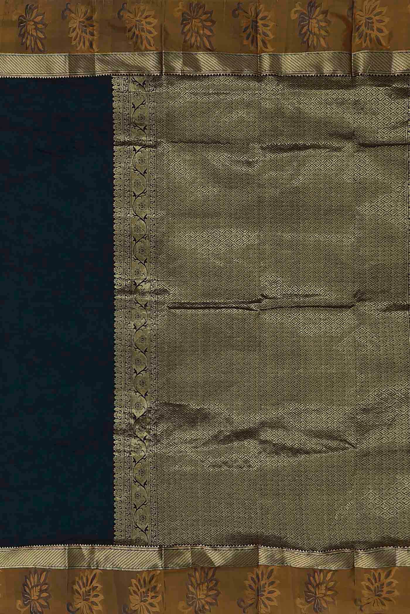 Blue Blended Bangalore Silk Saree