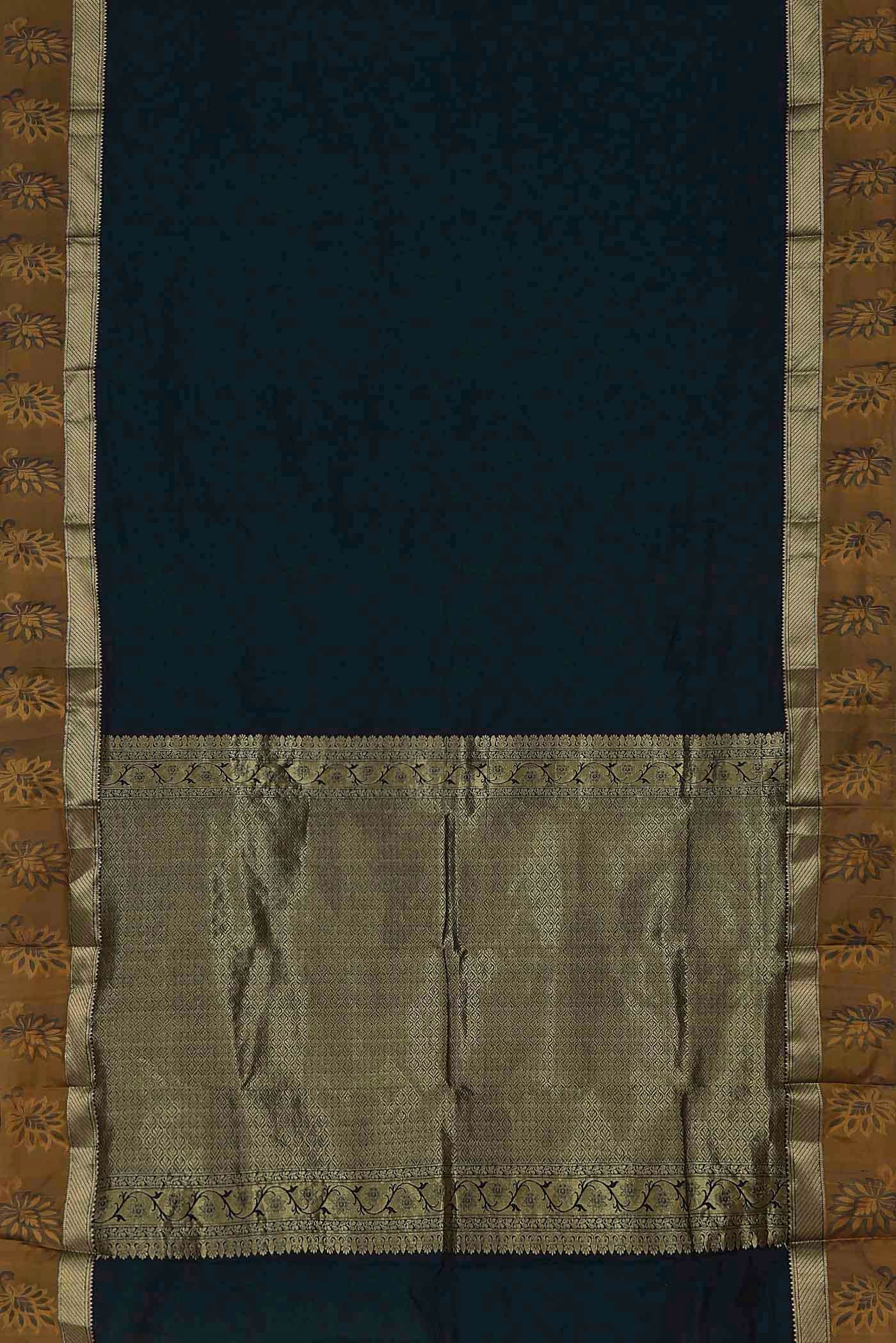 Blue Blended Bangalore Silk Saree