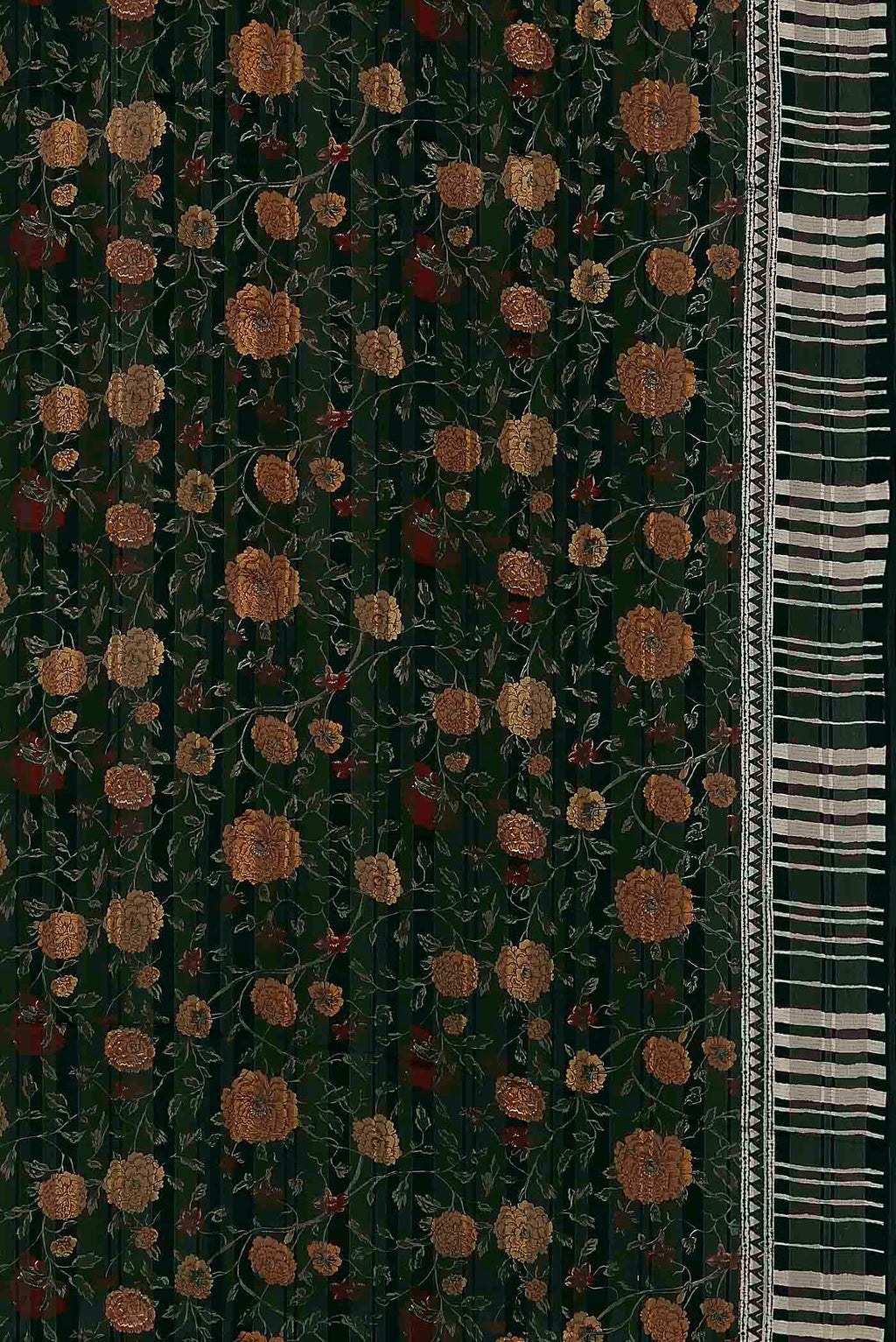 Black Mysore Crepe Saree