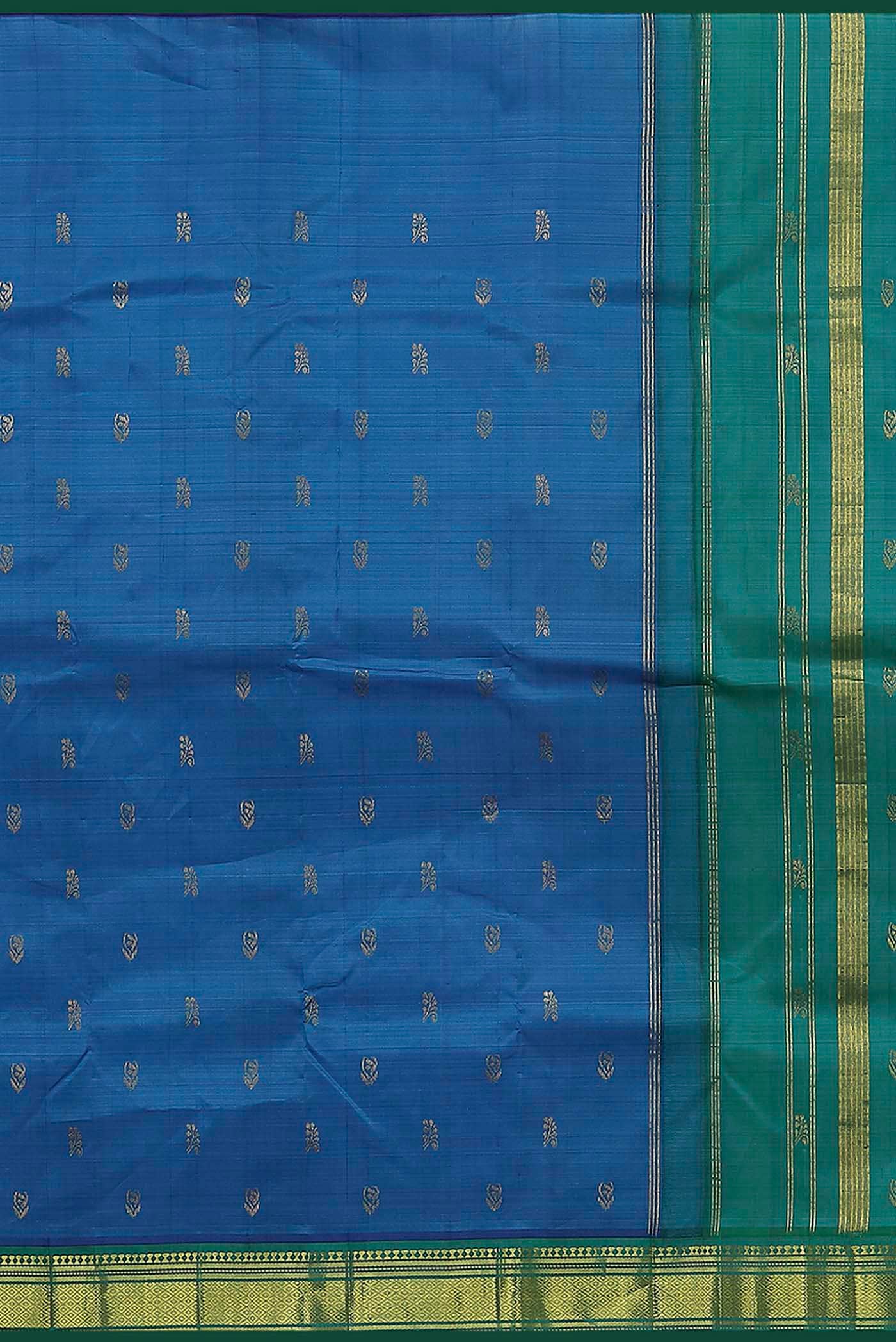 Blue Kanchipuram Silk Saree