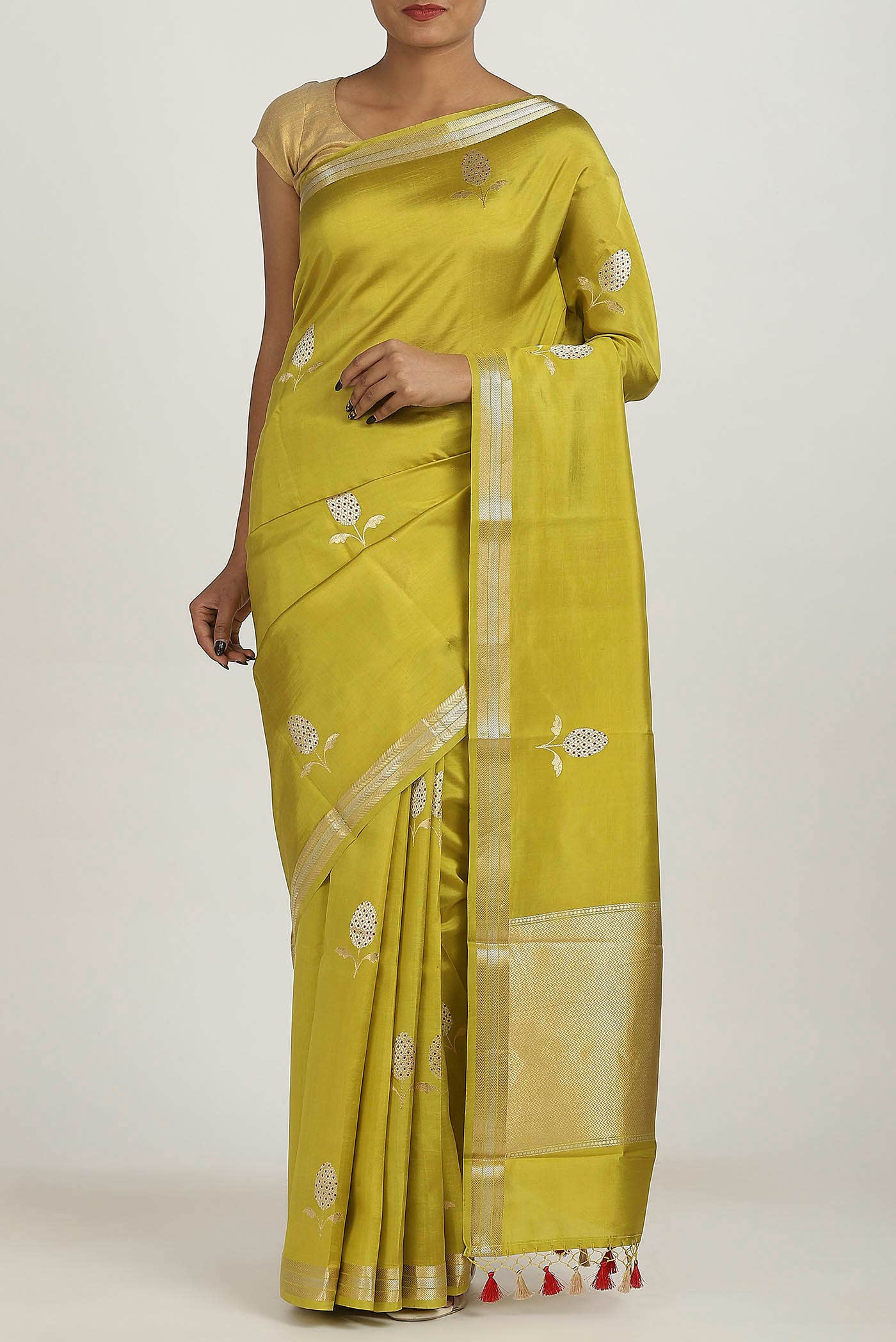 Green Banarasi Silk Saree