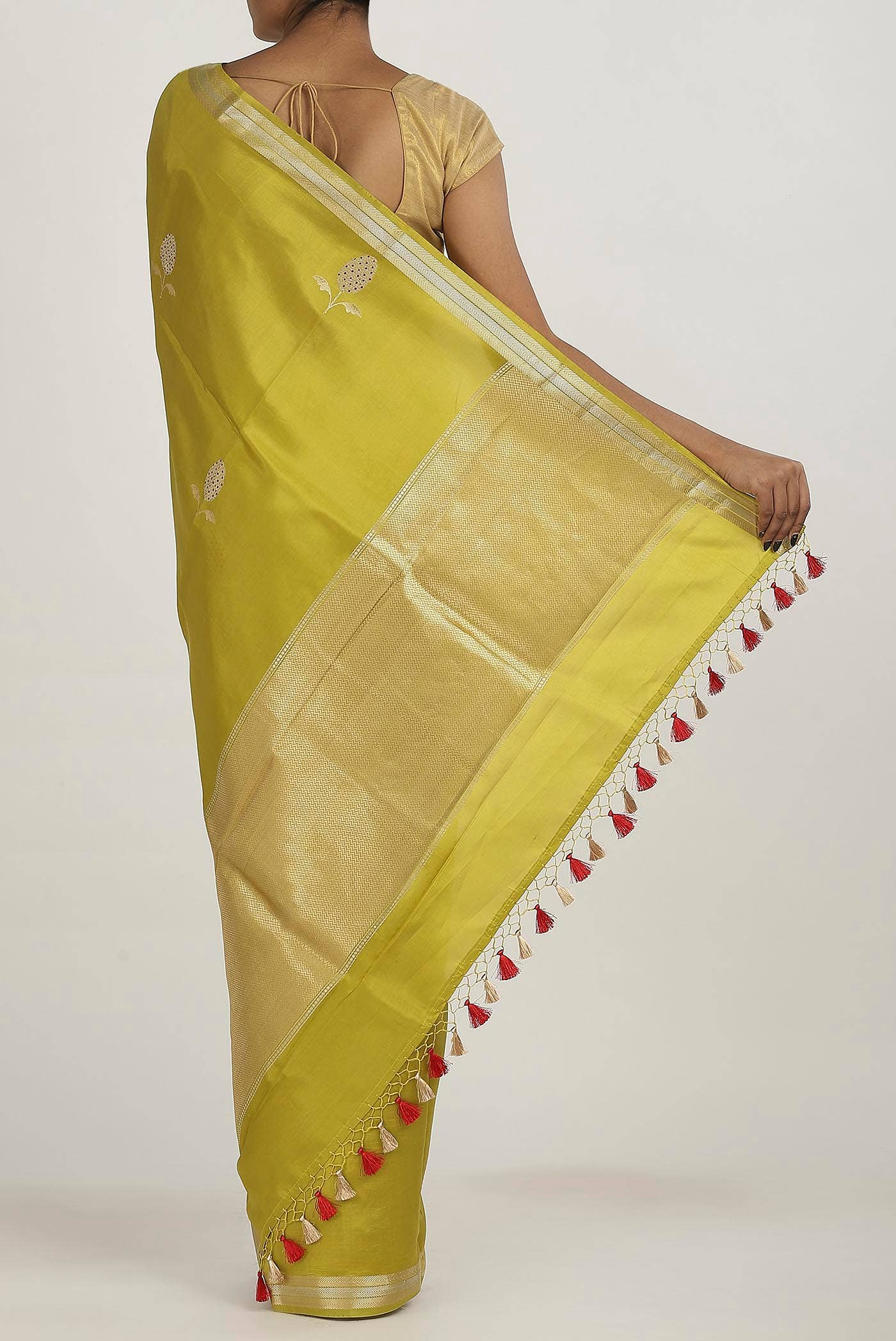 Green Banarasi Silk Saree