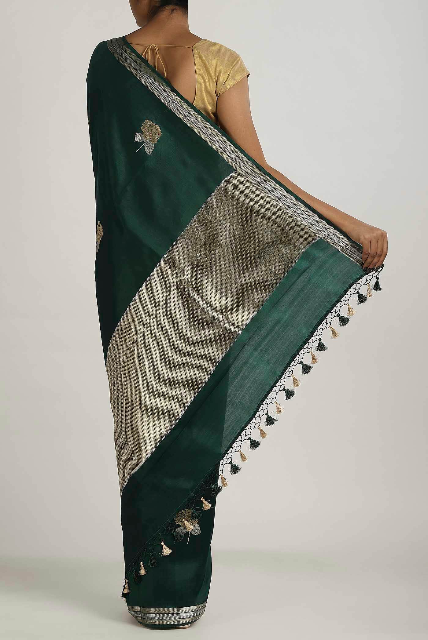 Green Banarasi Silk Saree