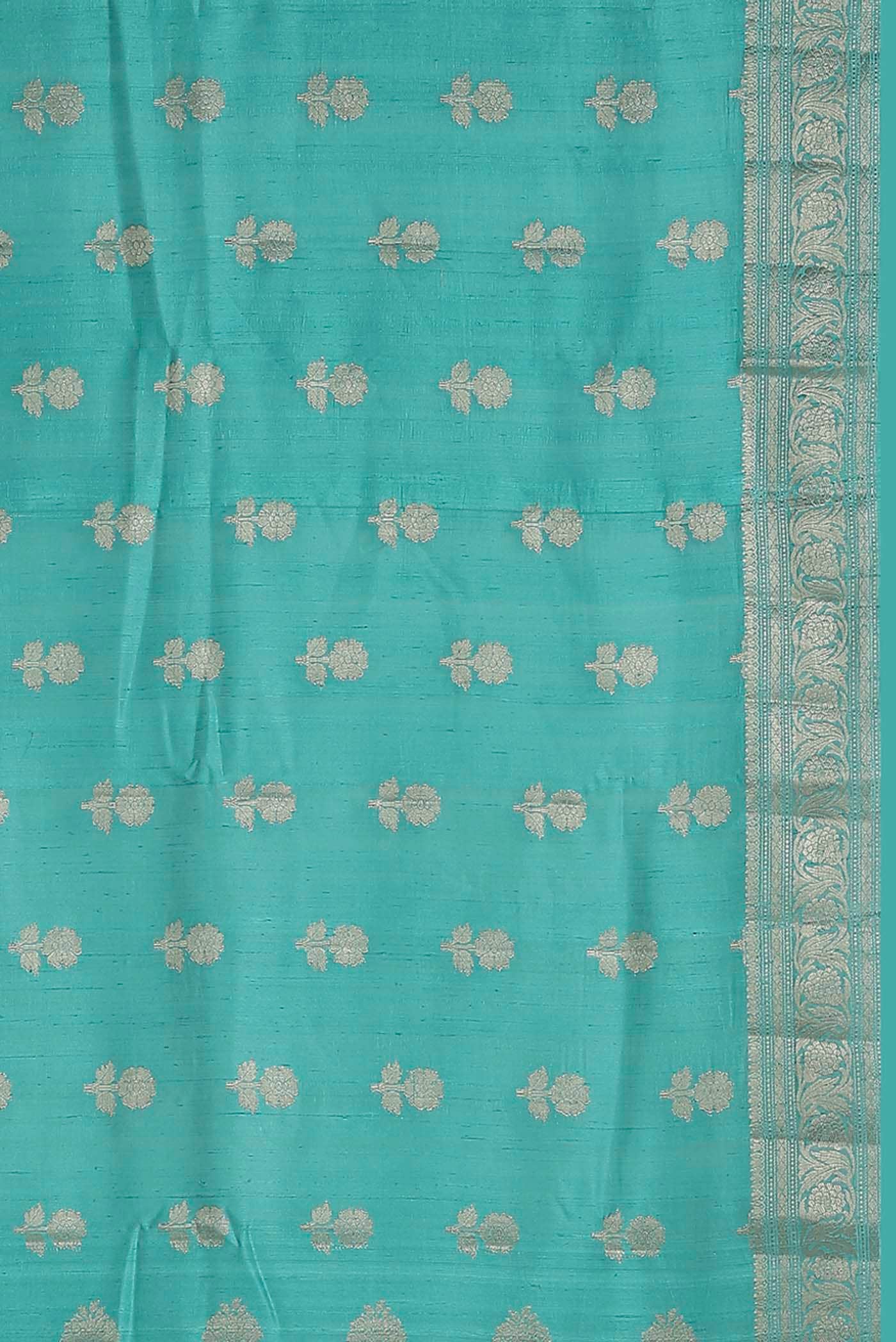 Blue Banarasi Raw Silk Saree